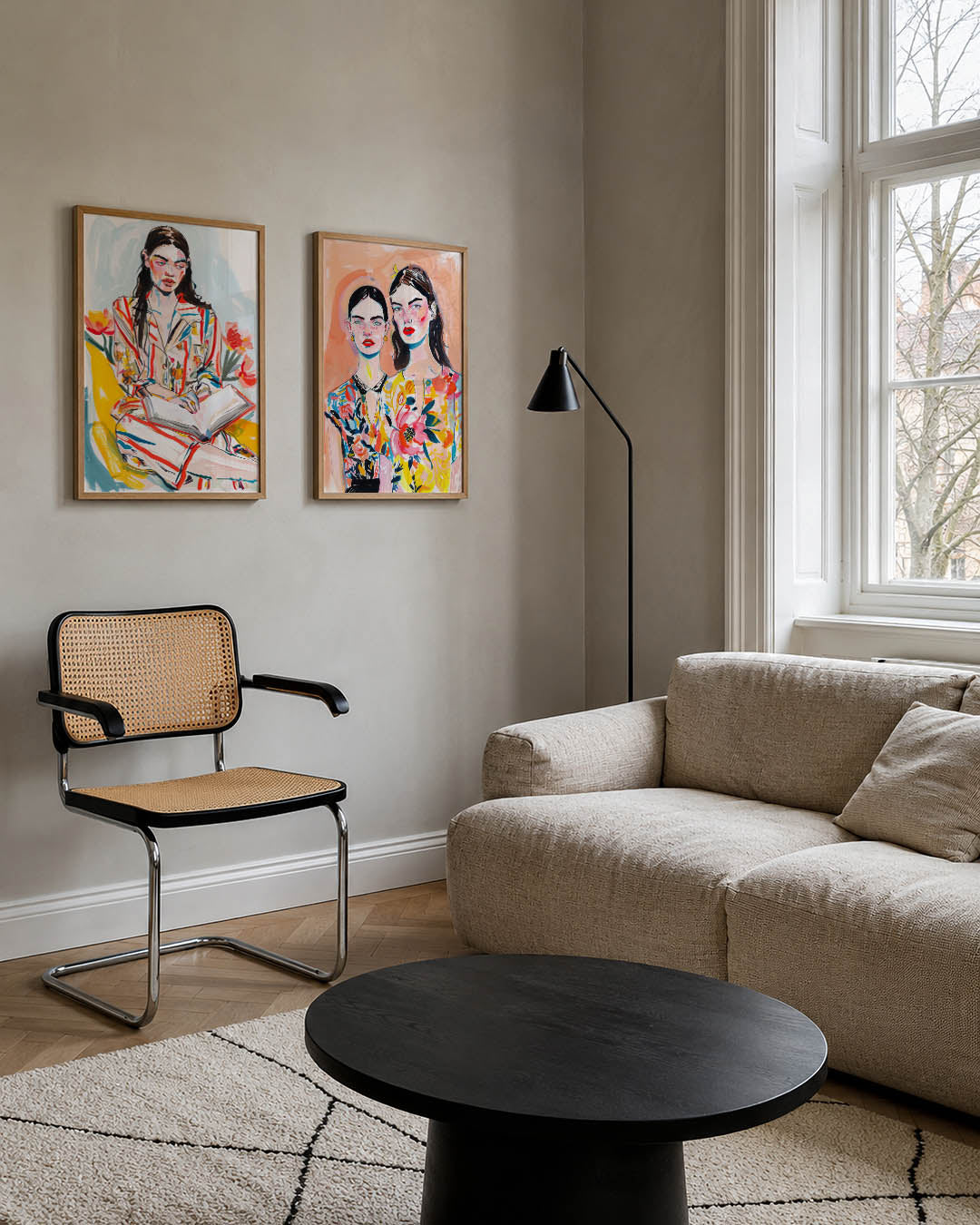 Kleurrijke lijnen Posterset