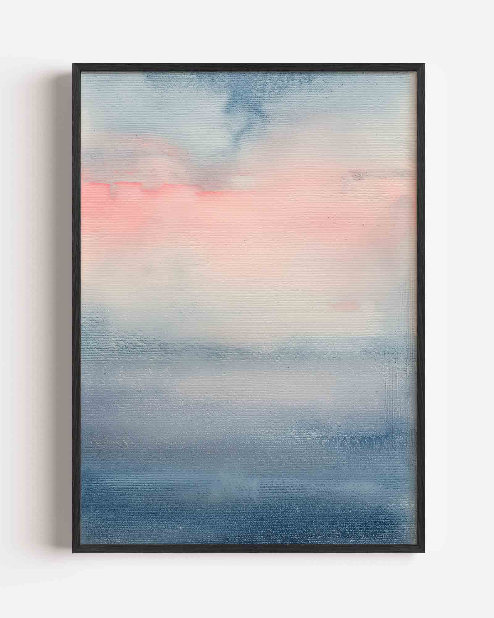 Blauw en roze abstracte Poster