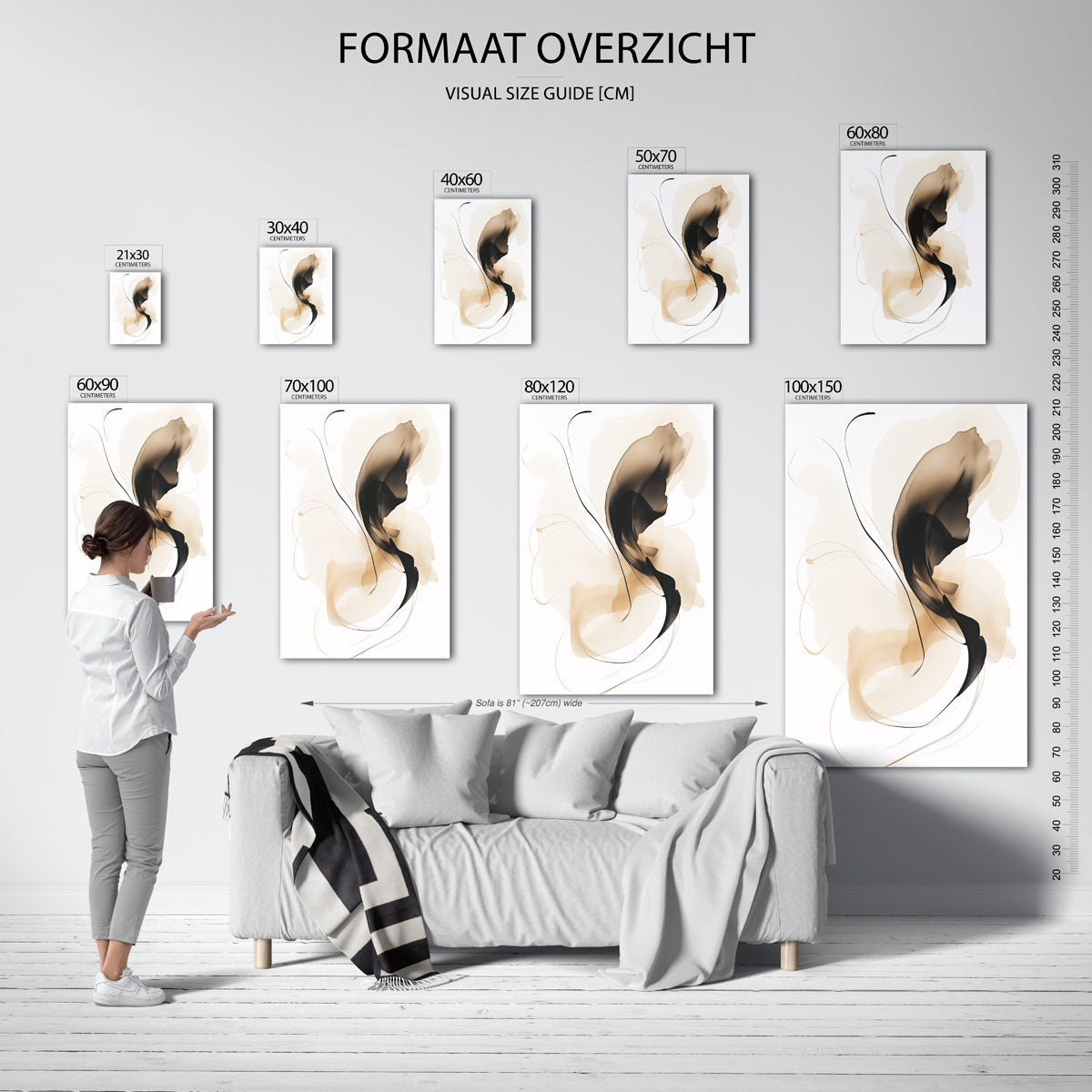 Vloeiende lijnen Poster