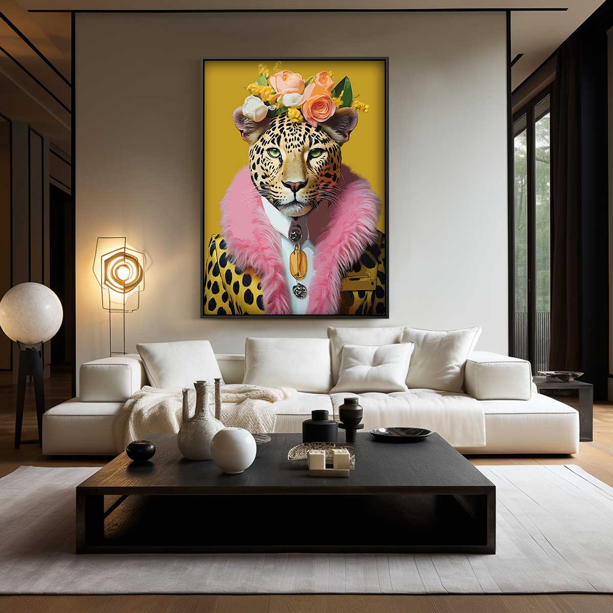 Trendige Leopardenporträt-Kunstwerke