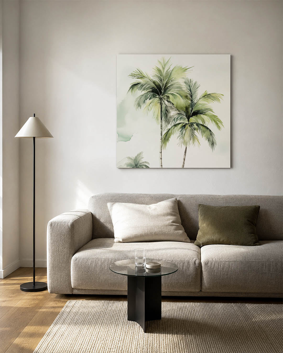 Tropische palmen Kunstwerk