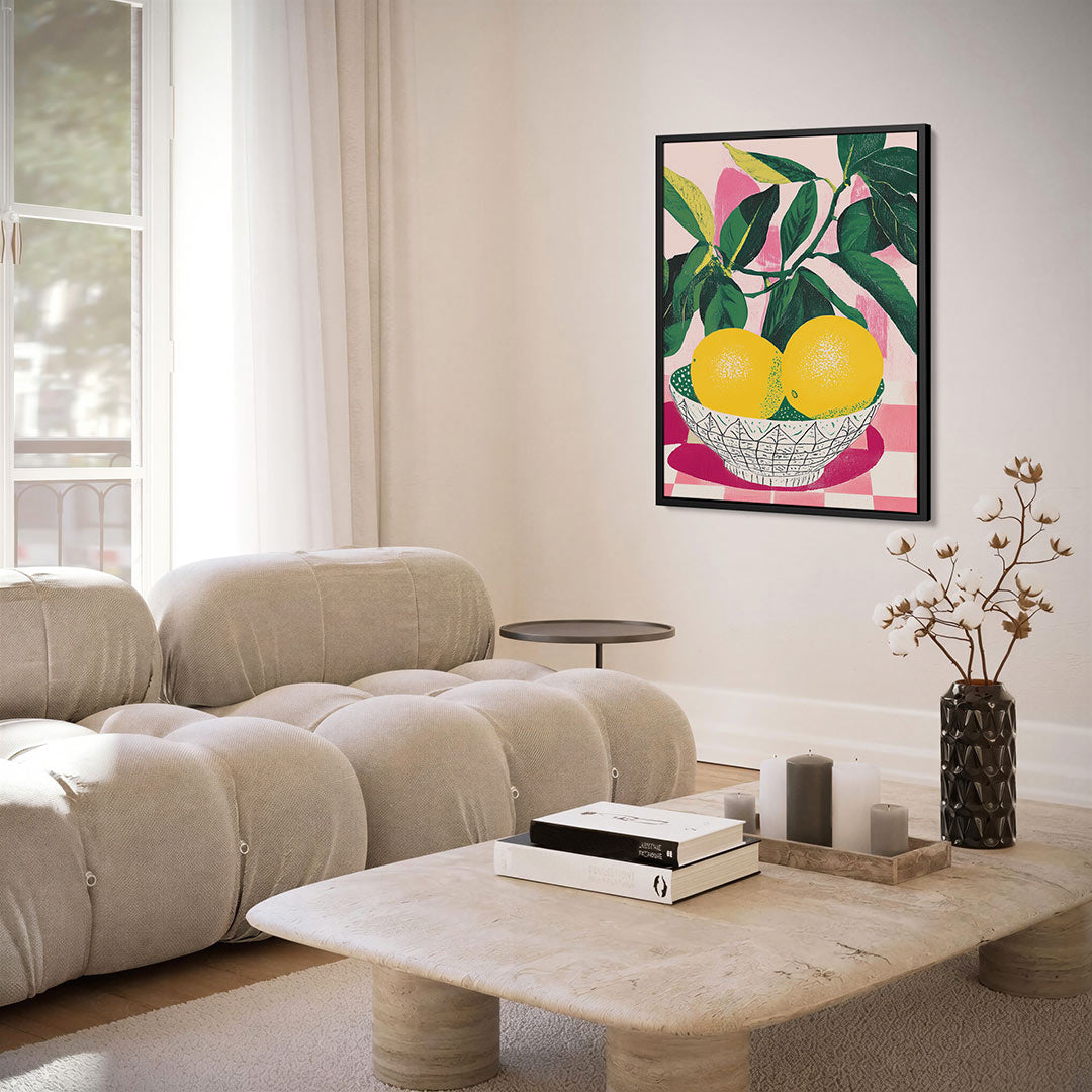 Citrus en bladeren Kunstwerk