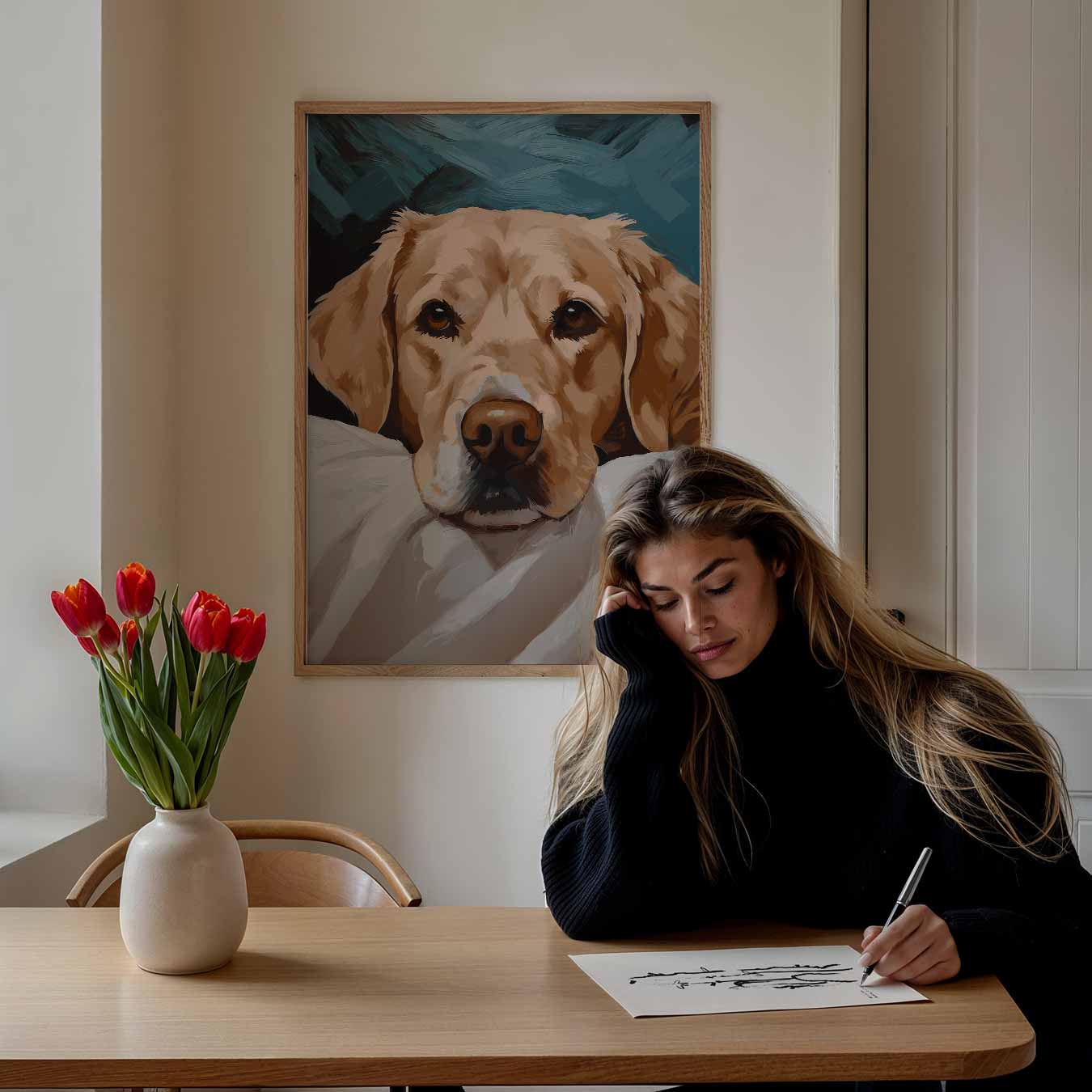 Knusse Labradors Dierenposter-WallArtistic