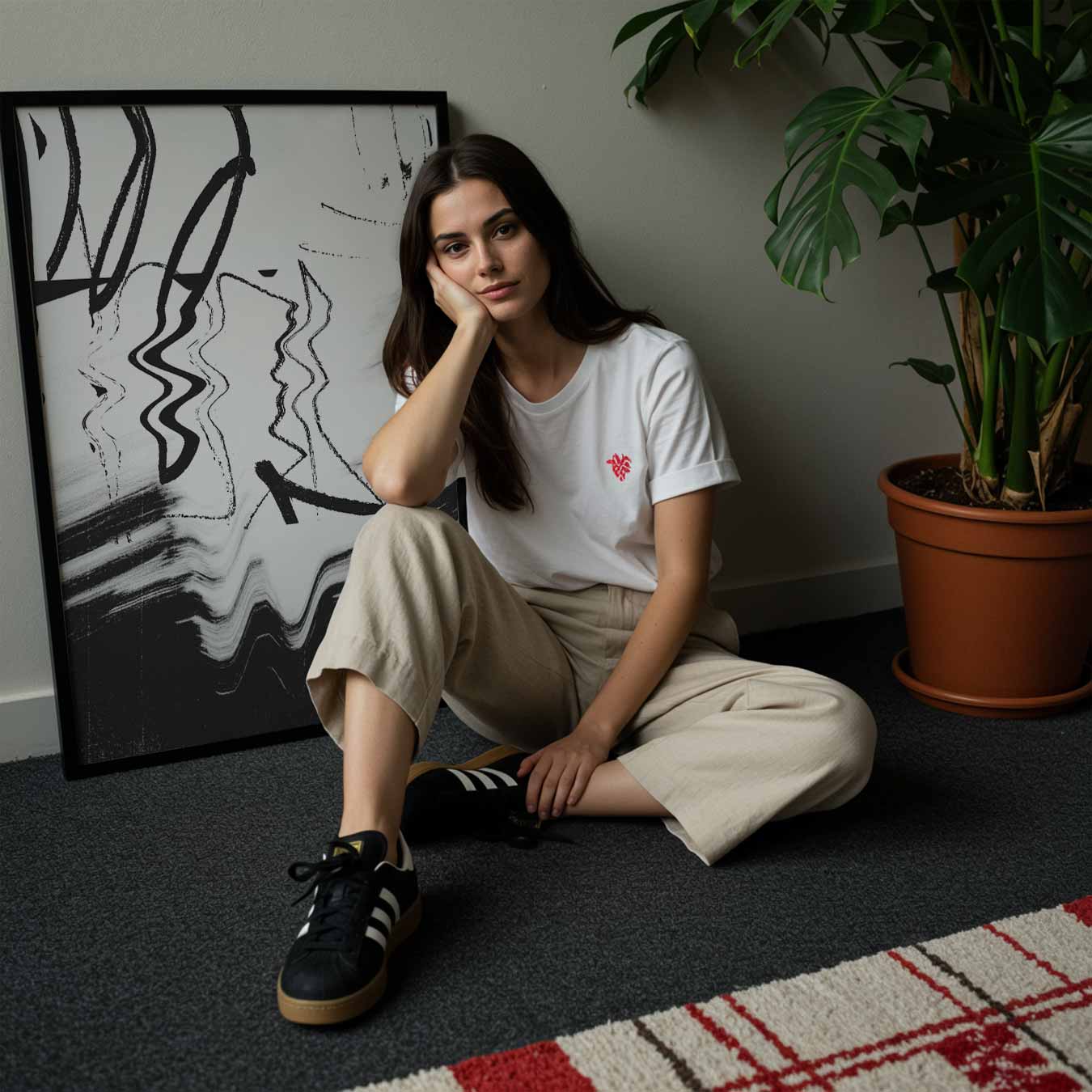 Abstracte Zwart-Witte Kunstposter-WallArtistic
