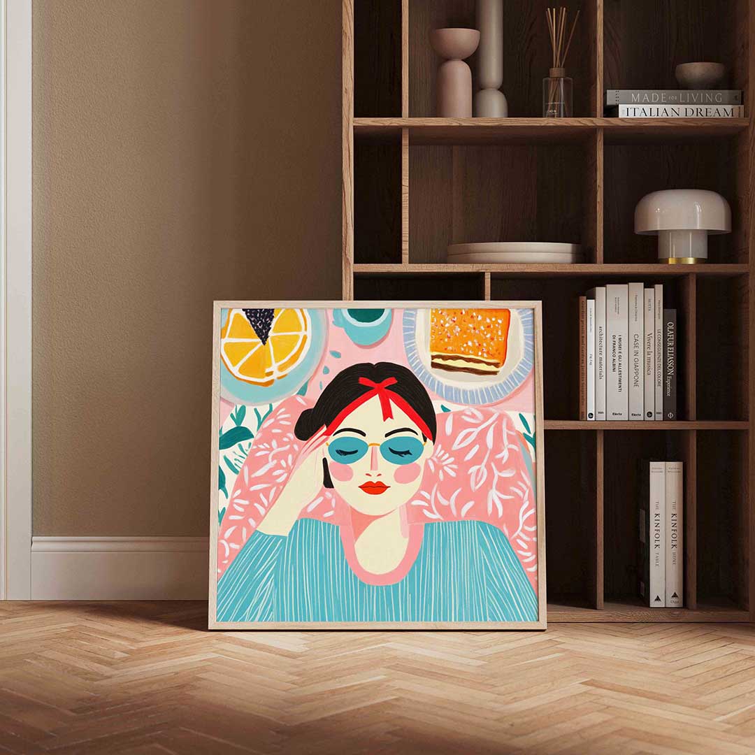 Vrouw met zonnebril Poster