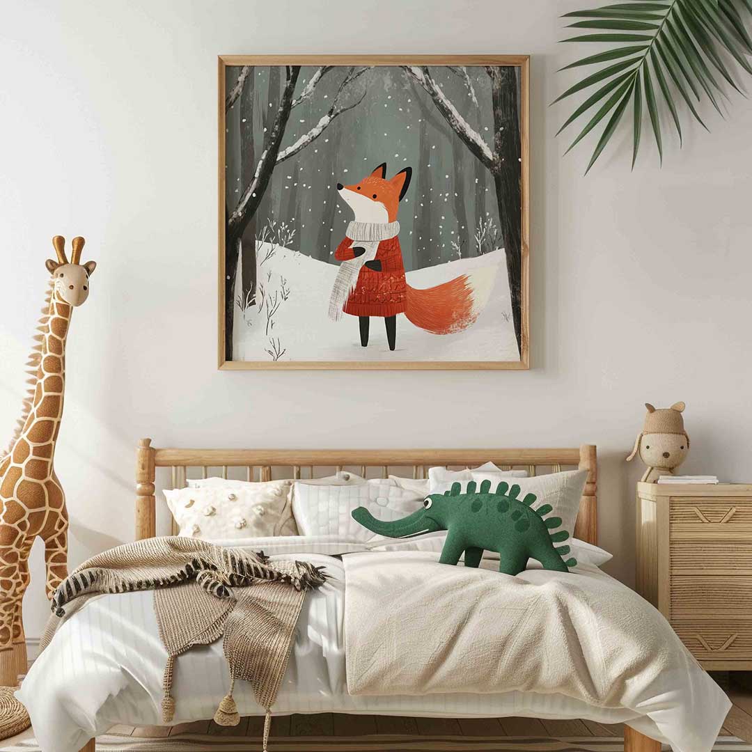 Vos in winterbos Poster