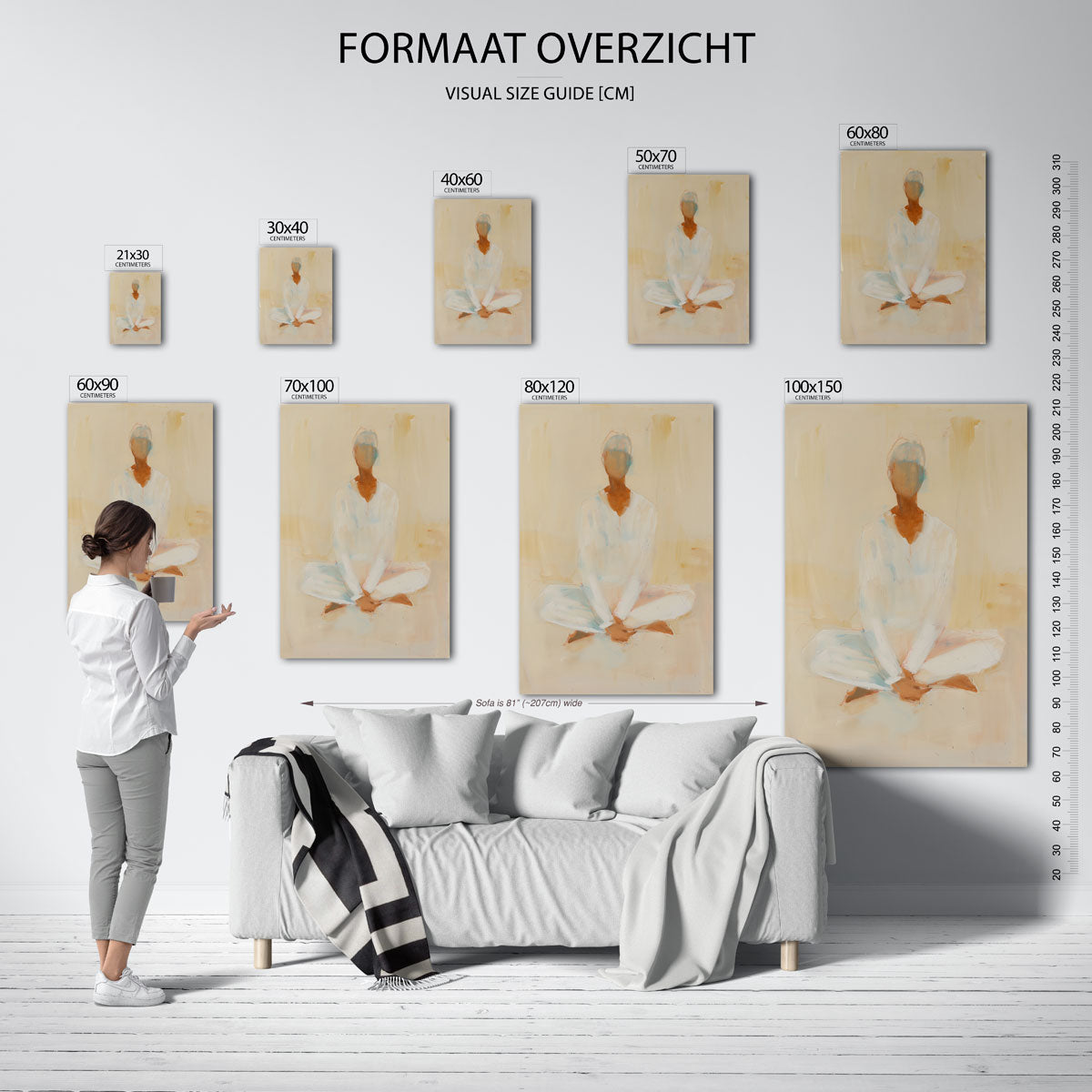 Zittende figuur Poster