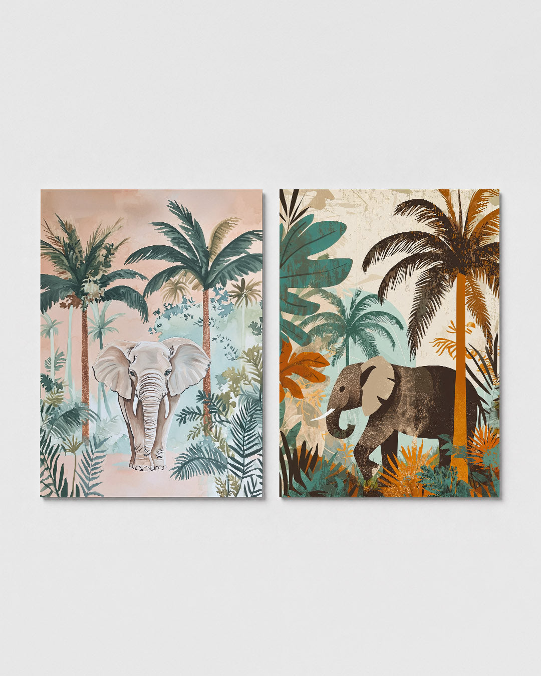 Jungle en olifant Posterset