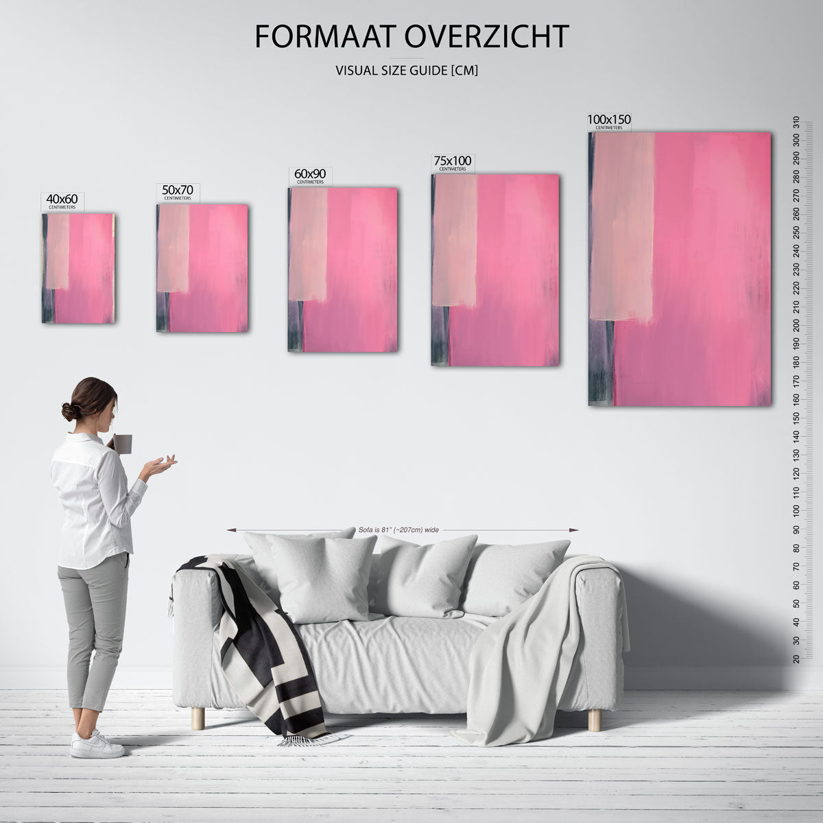 Zachte kleurvlakken Kunstwerk