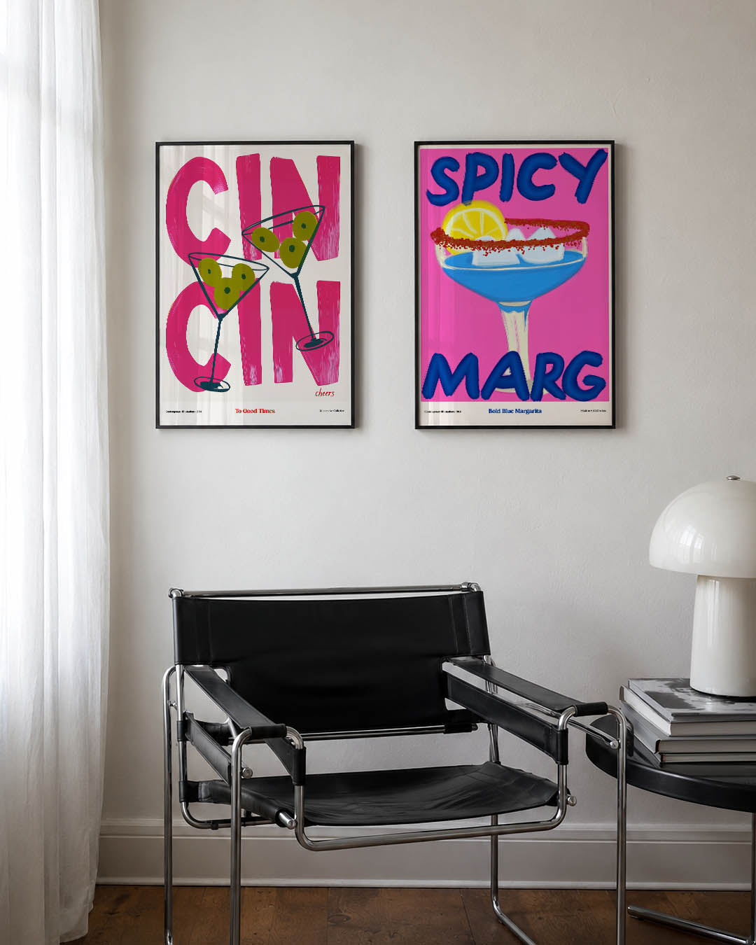 Vrolijke cocktailkleuren Posterset