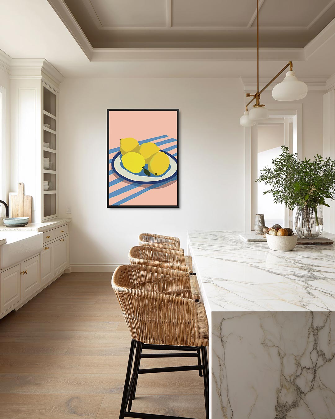 Citrus op streep Kunstwerk