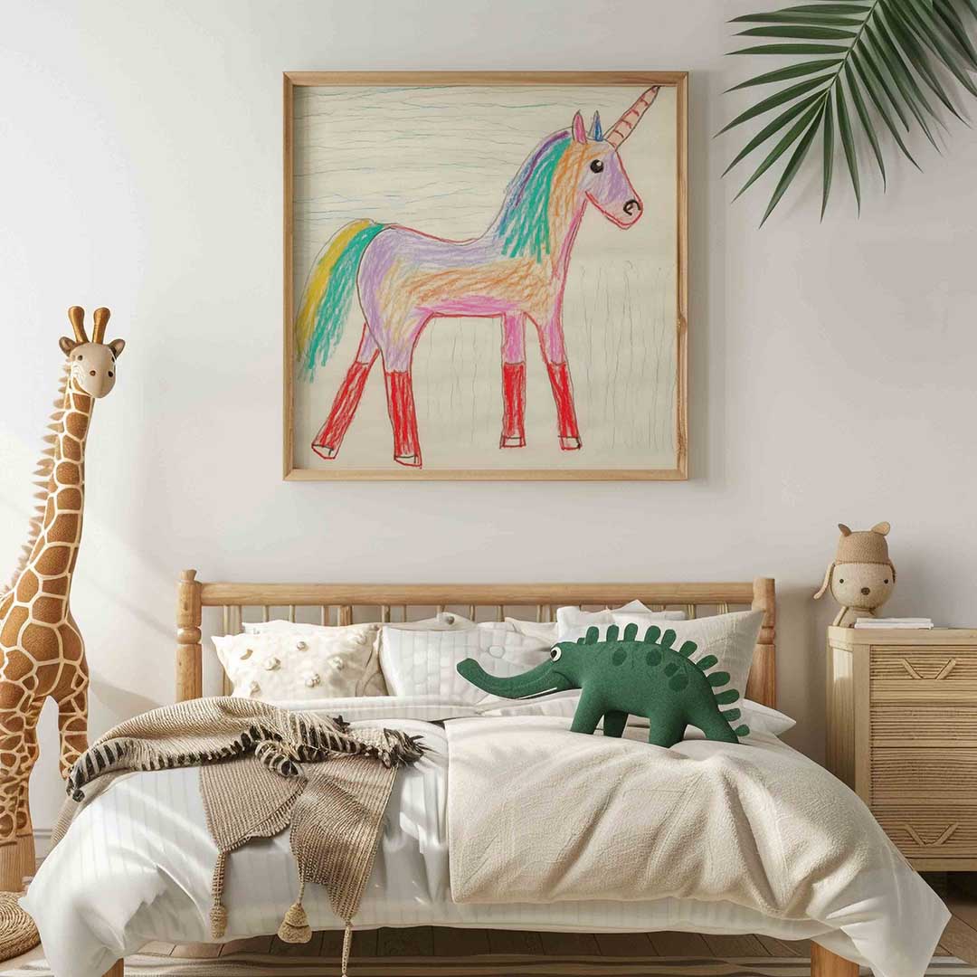 Eenhoorn in regenboogkleuren Poster