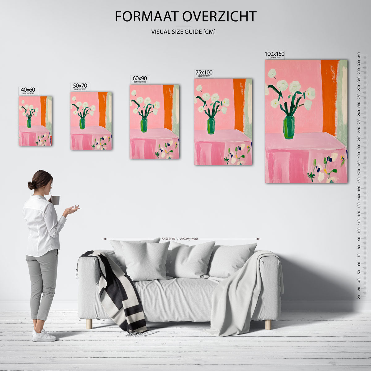 Bloemen op tafel Kunstwerk