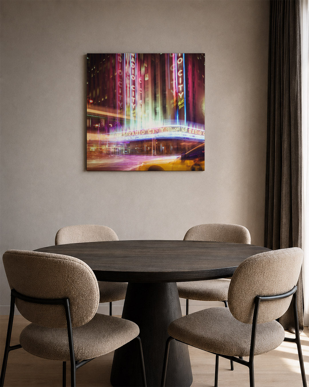 Stedelijke neon lichten Kunstwerk