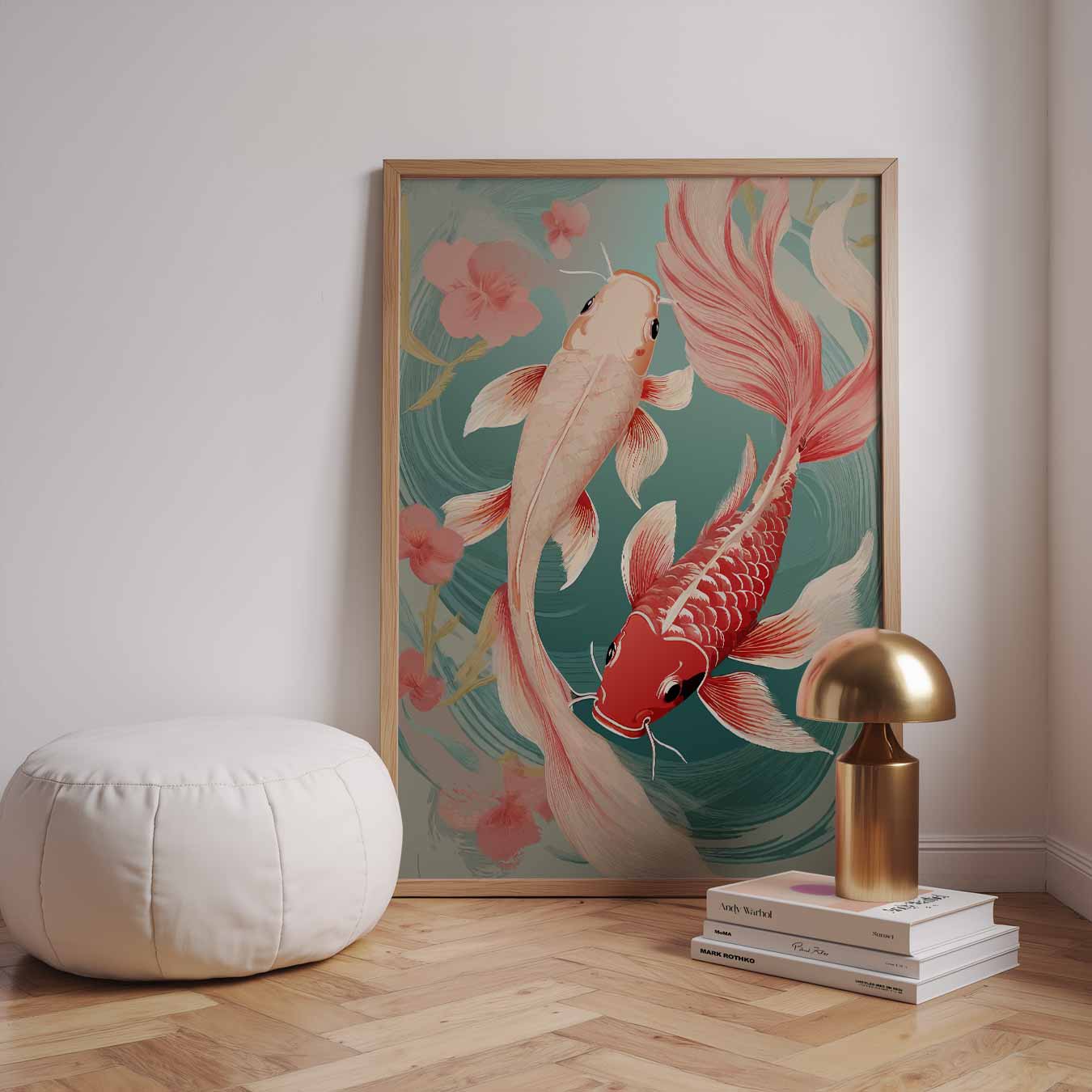 Betoverende Koi Vijver Poster-WallArtistic