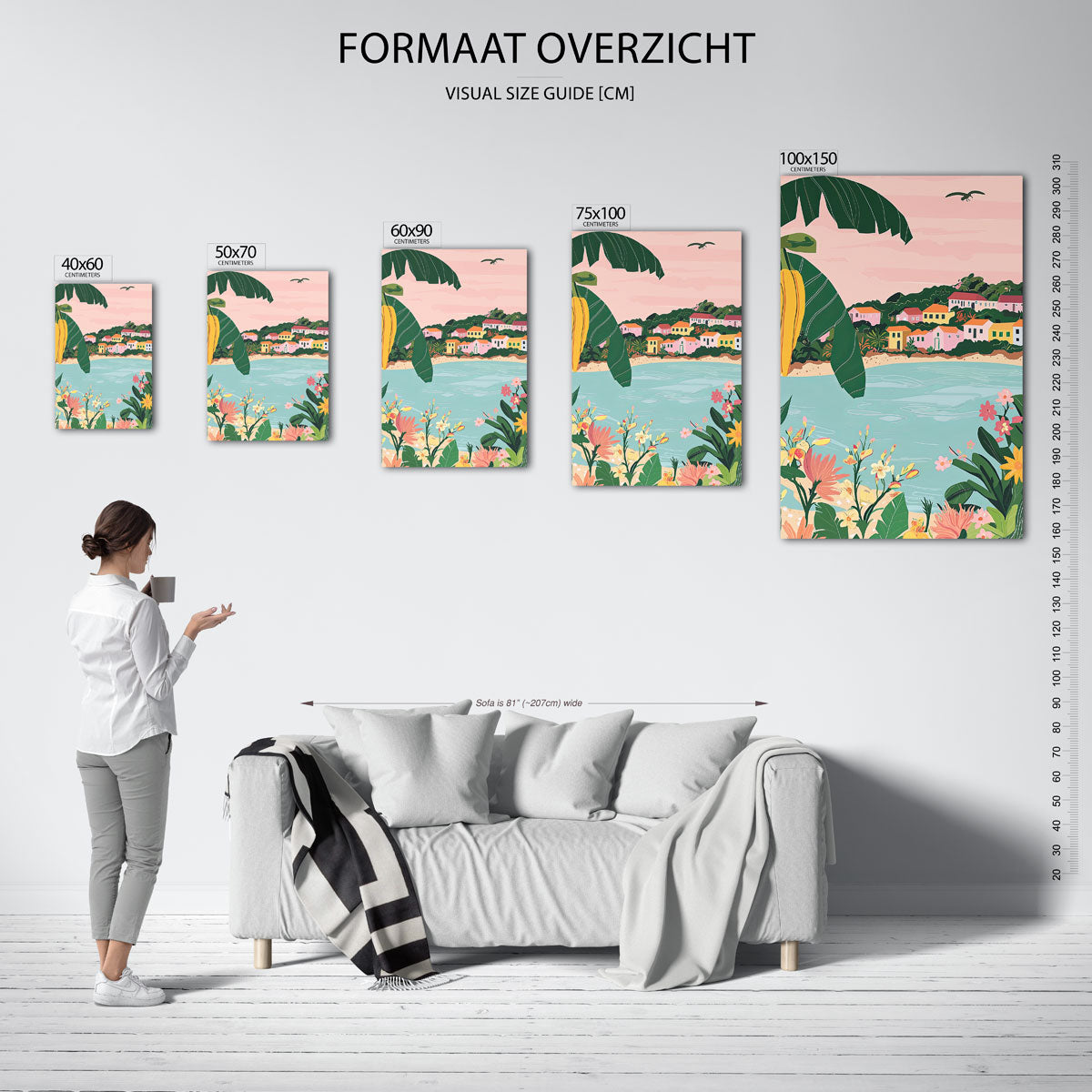 Tropisch landschap Kunstwerk