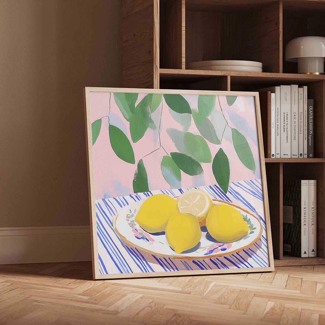 Citroenen op tafel Poster