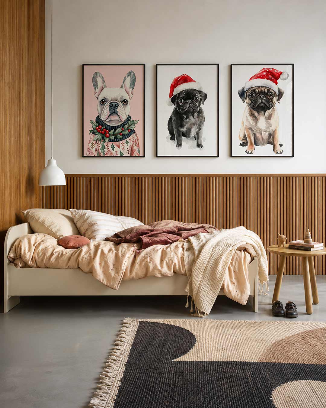 Hond en kerstgroen Posterset