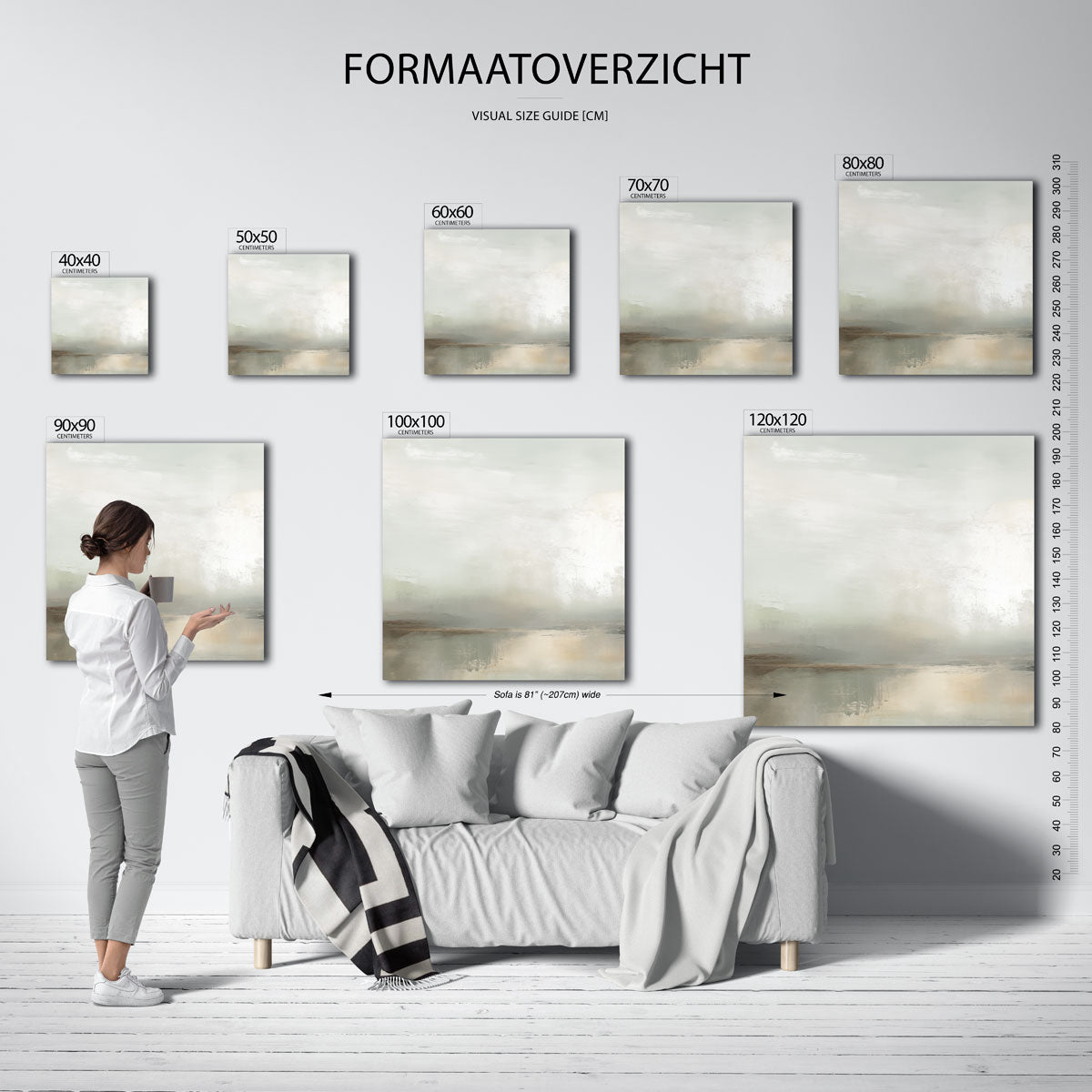 Abstracte landschap Poster