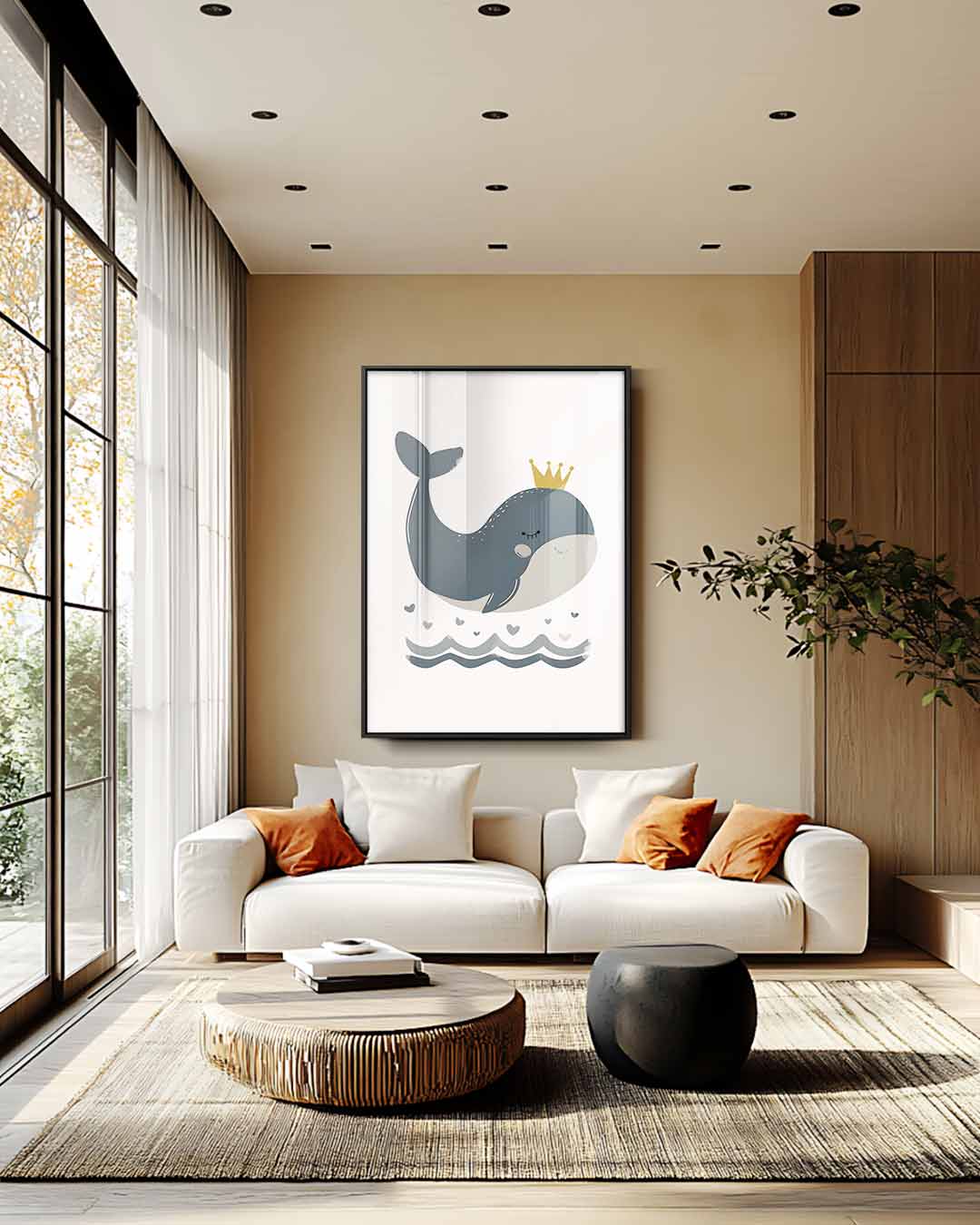 Sprookjesachtige Walvissenkoning Kunstwerk-canvas-dibond-plexiglas-wanddecoratie-WallArtistic