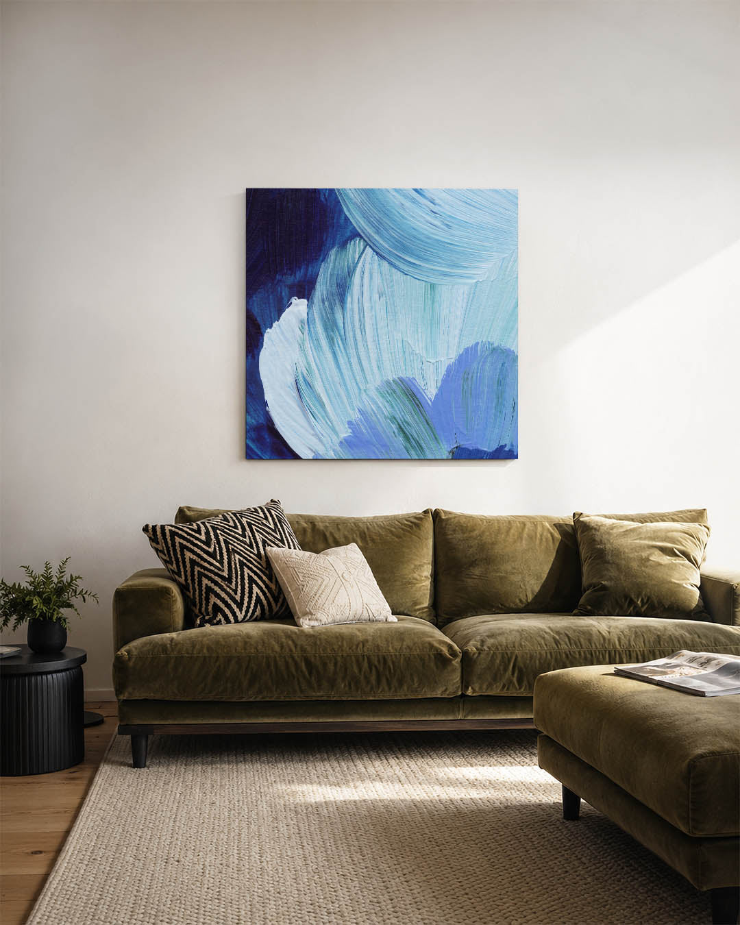Dynamische kleurencompositie Kunstwerk