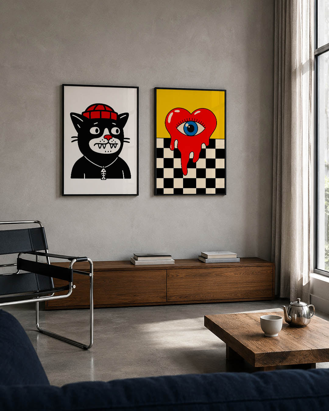 Kleurrijke kat Posterset