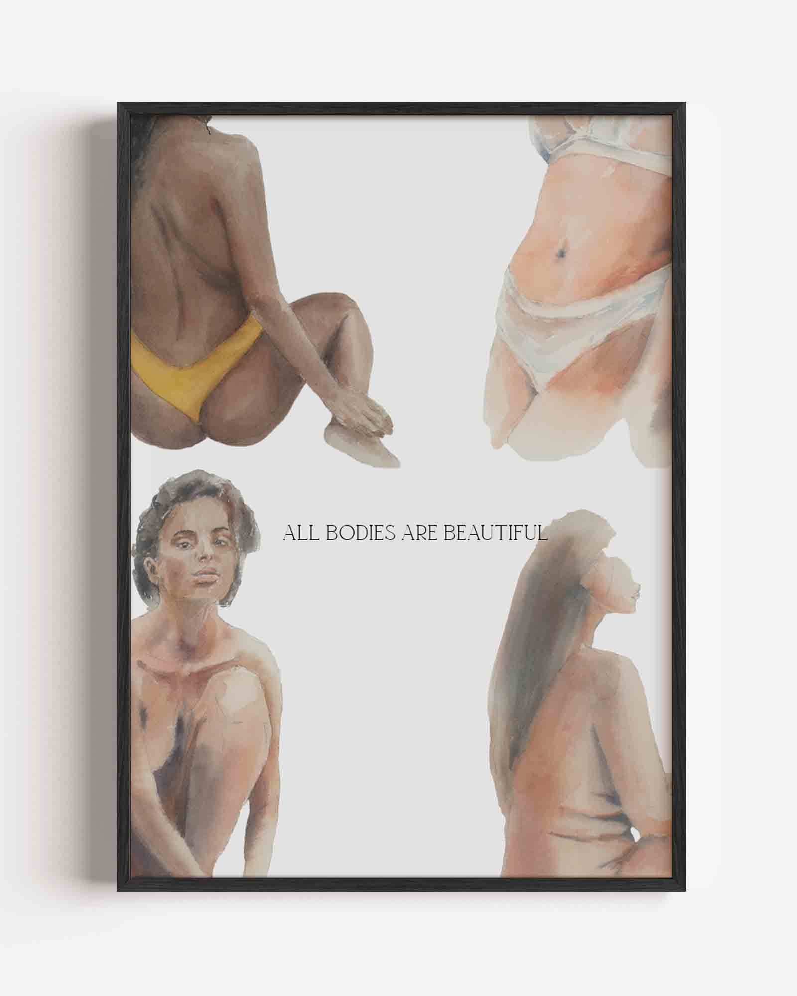 Figuren in badkleding Poster