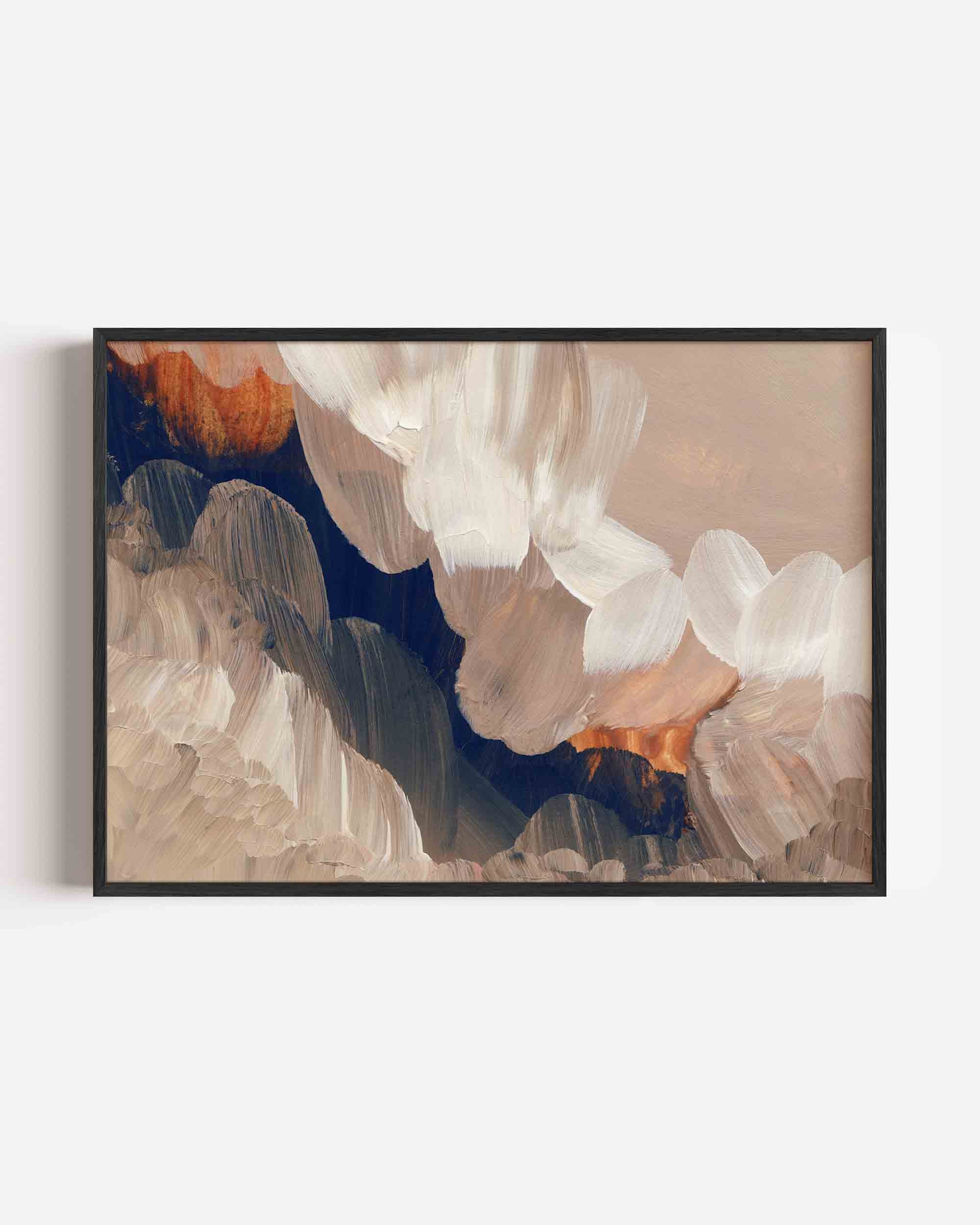 Abstracte penseelstreken Poster