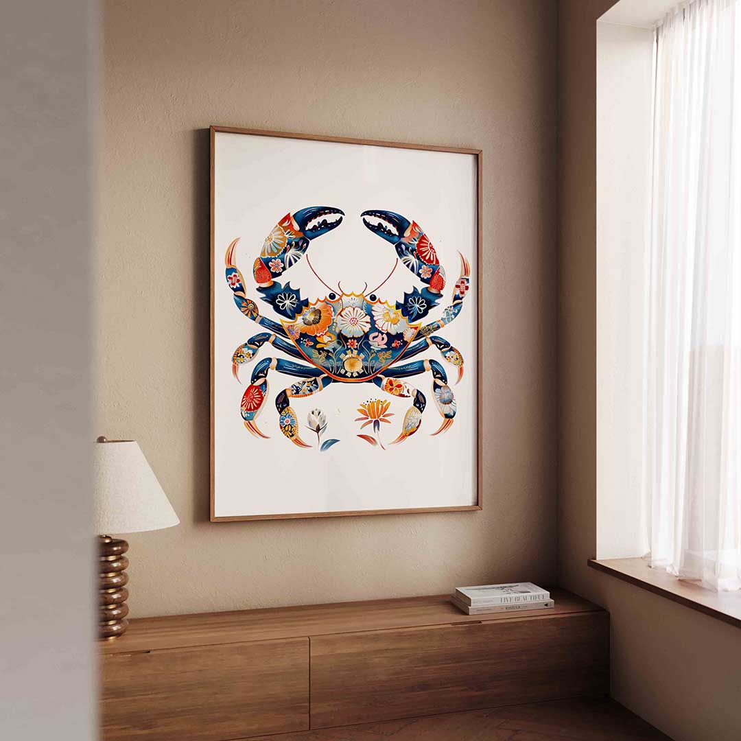 Bloemenkrab Poster