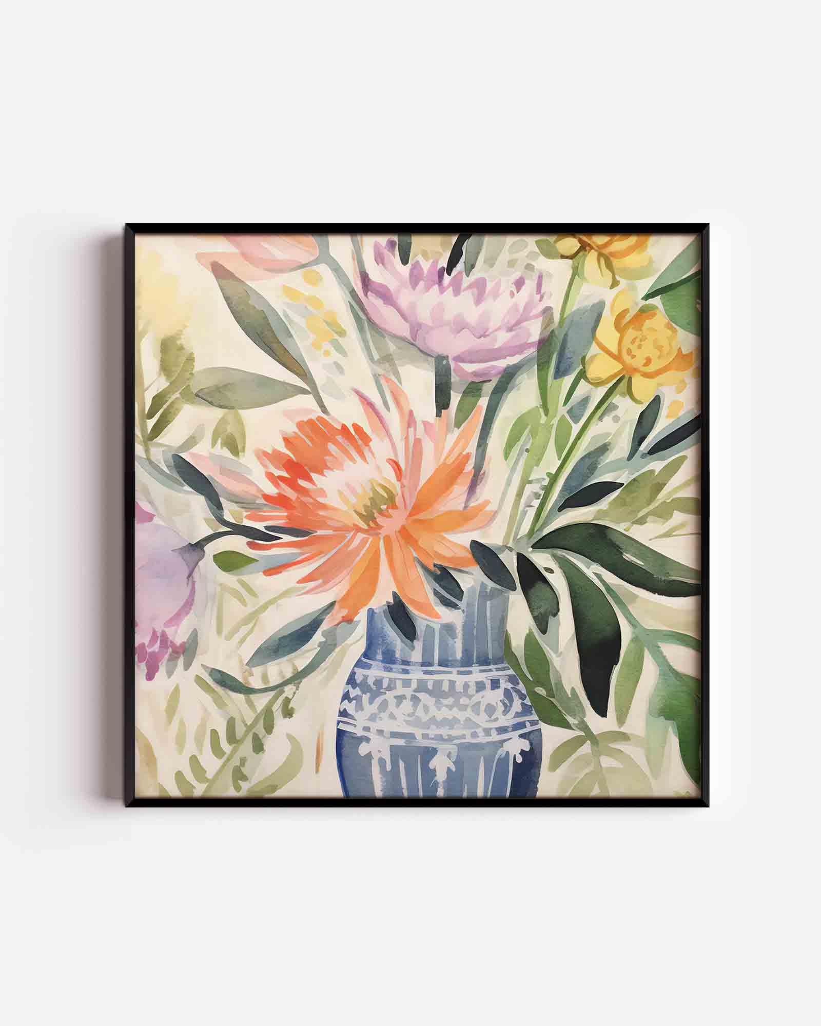 Bloemen in vaas Poster