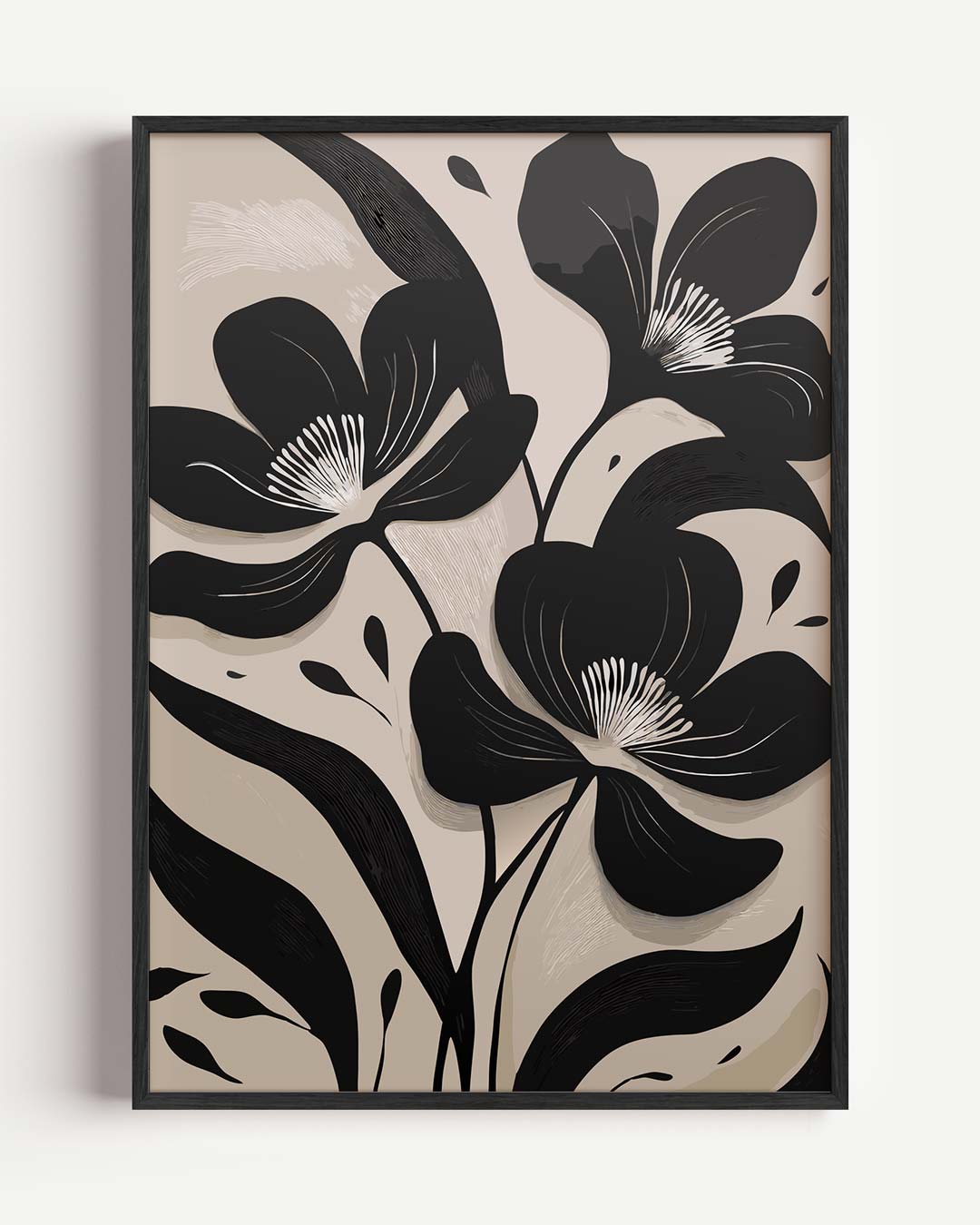 Stijlvolle Bloemenillustratie Poster-WallArtistic