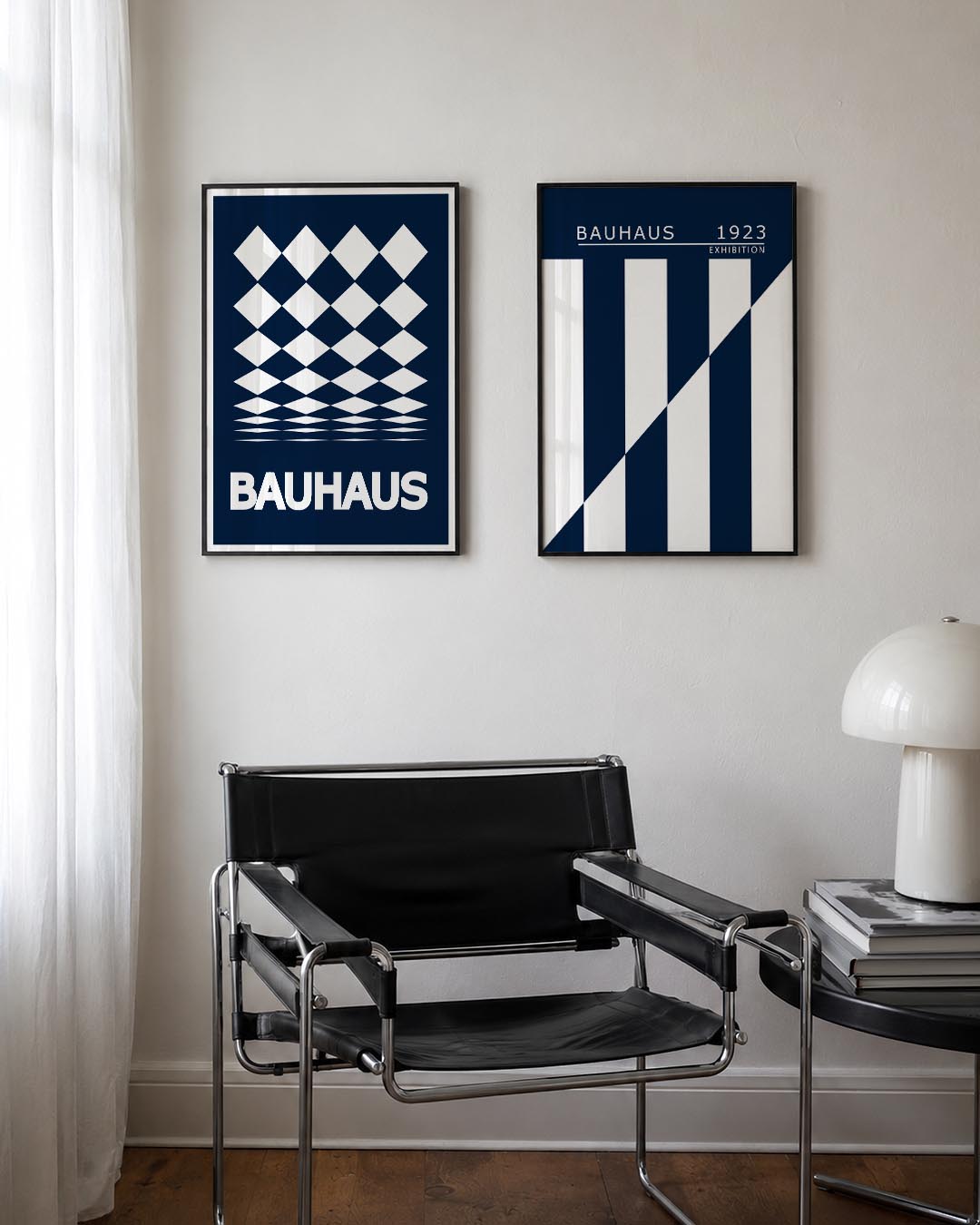 Ruitpatroon diepte Posterset
