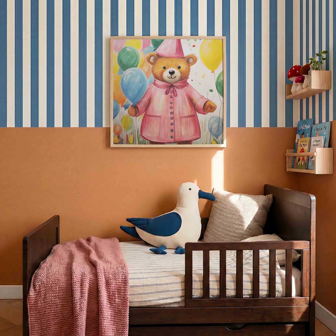 Beer met ballonnen Poster