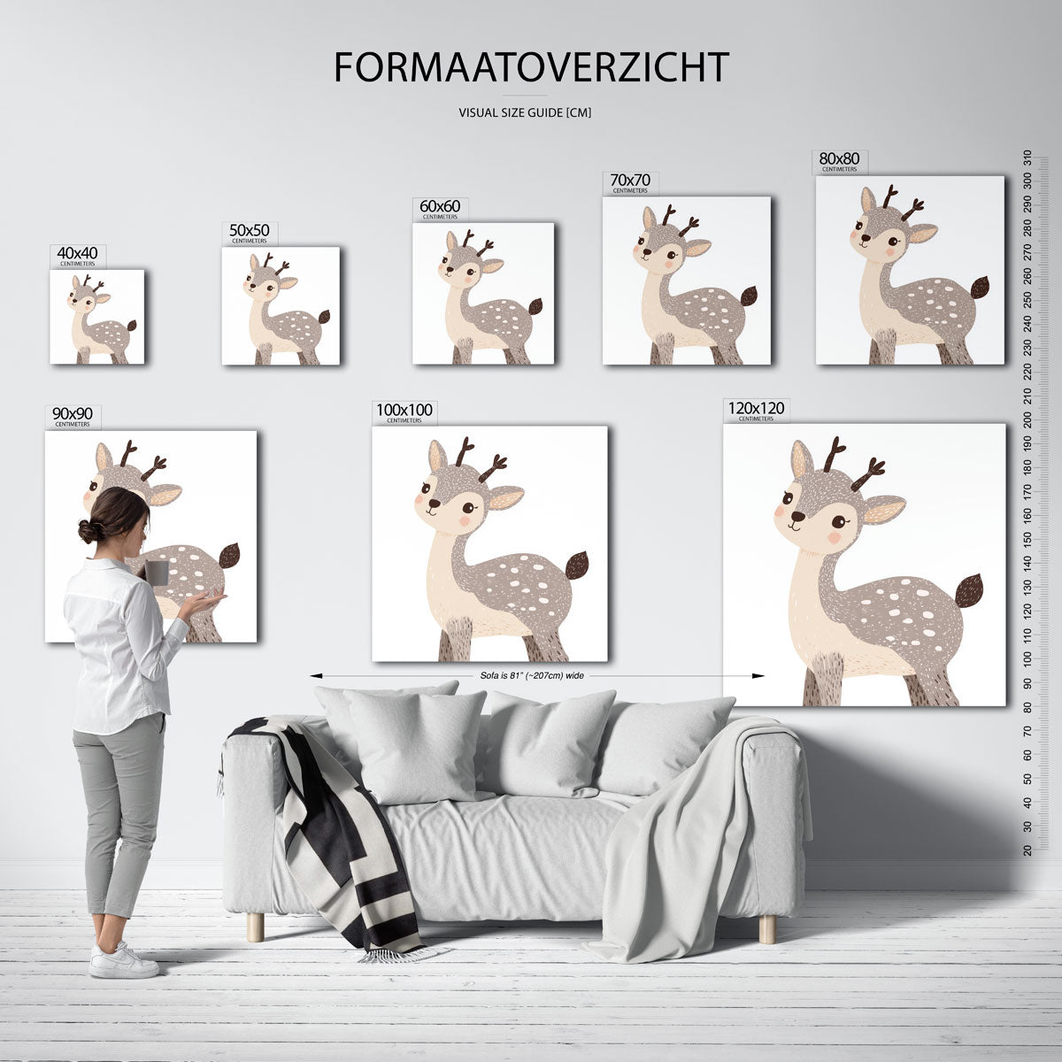 Schattig hert Poster