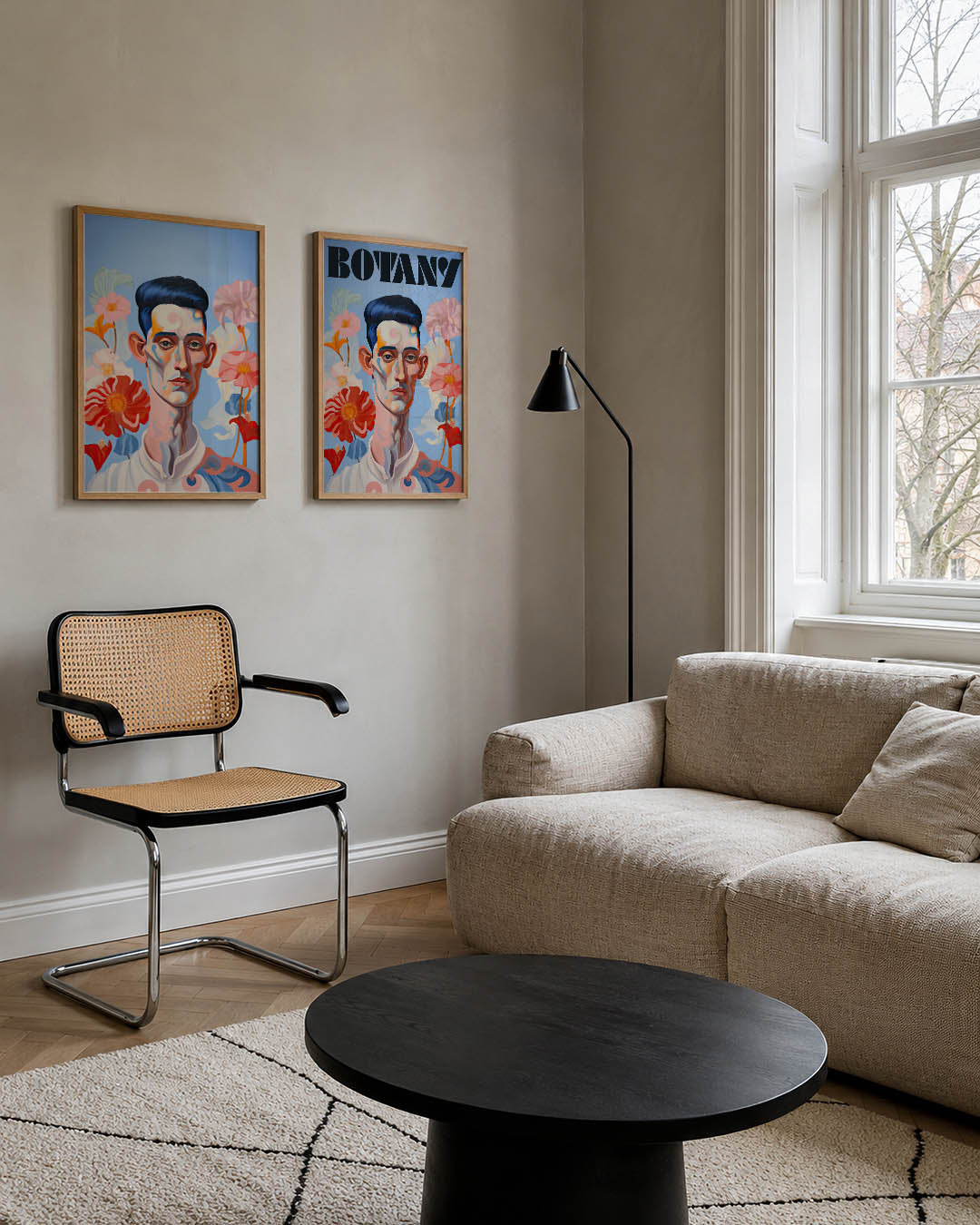 Kleurrijke portretvlakken Posterset