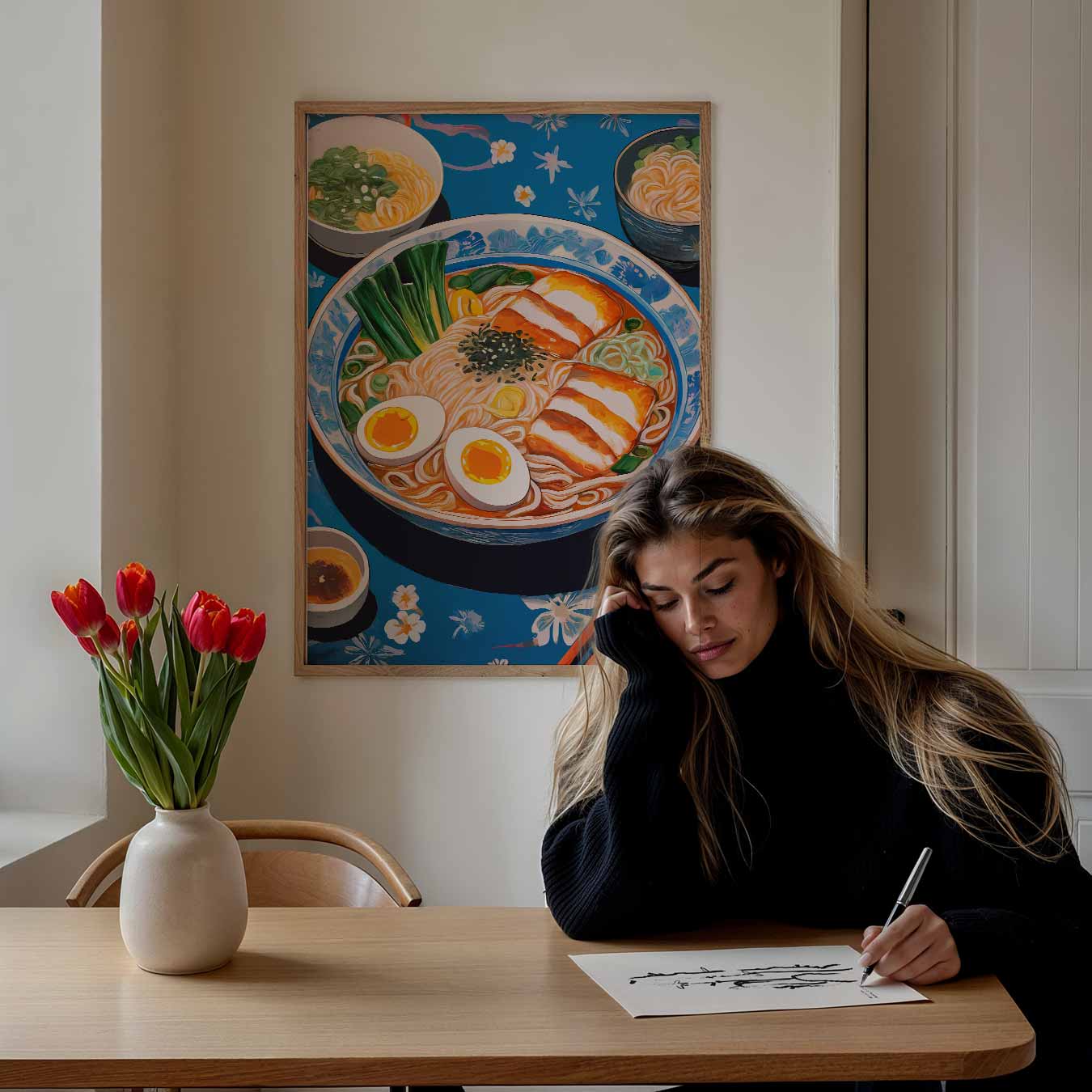 Heerlijke Ramen Illustratie Poster-WallArtistic