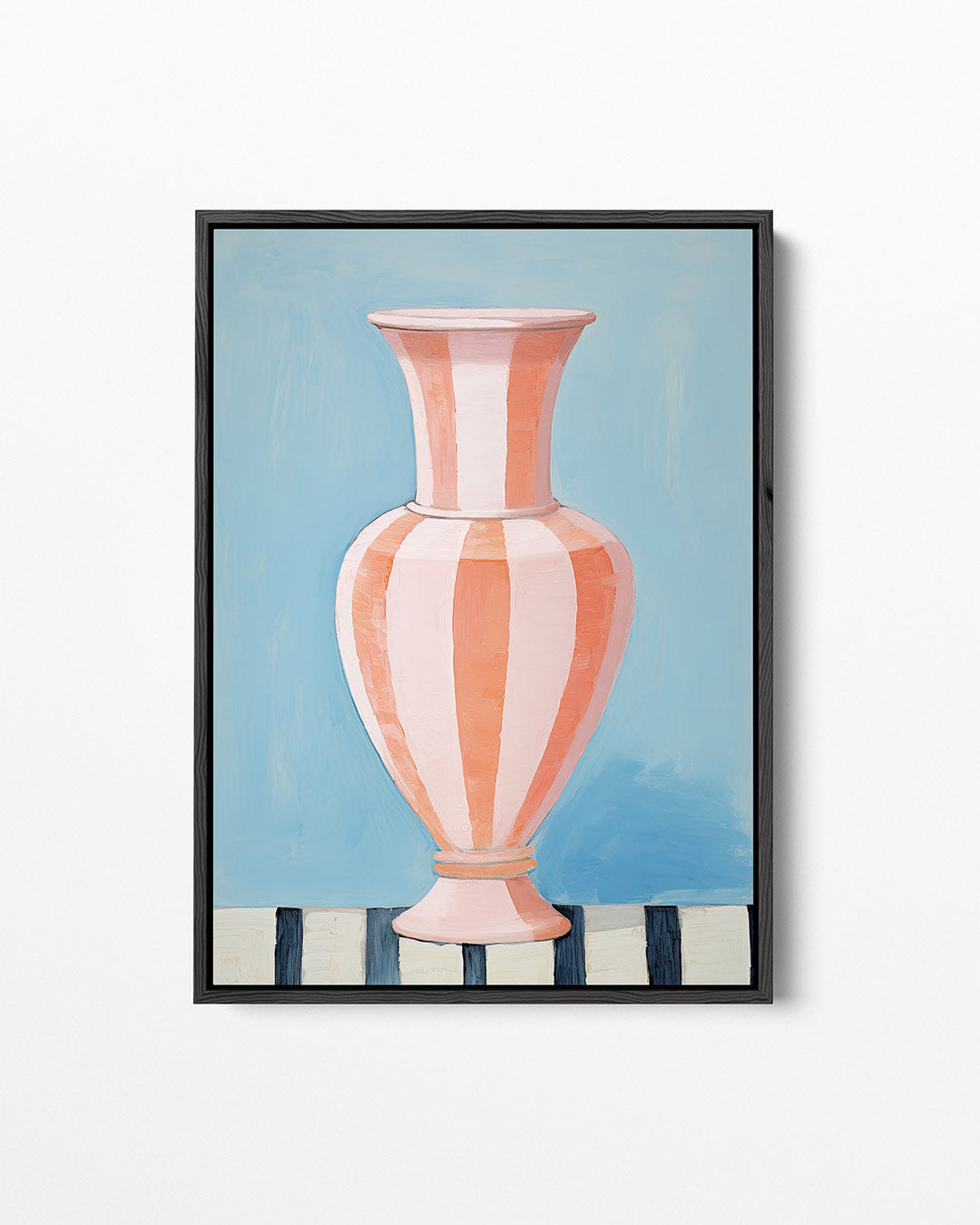 Gestreepte vaas Kunstwerk