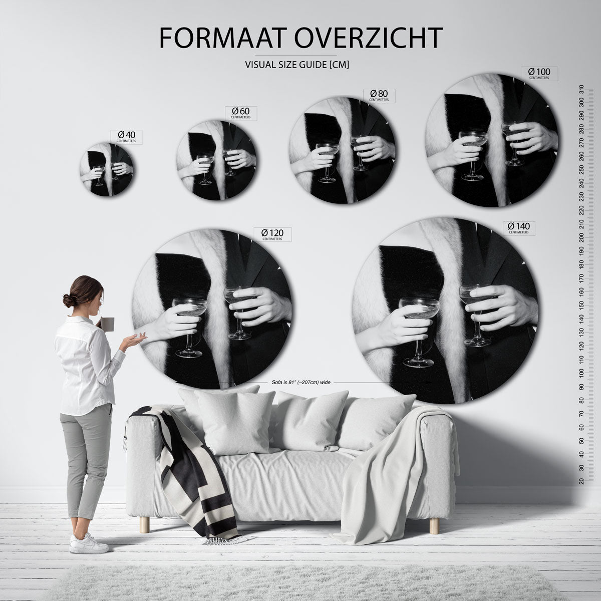 Champagneglazen en avondkleding Muurcirkel