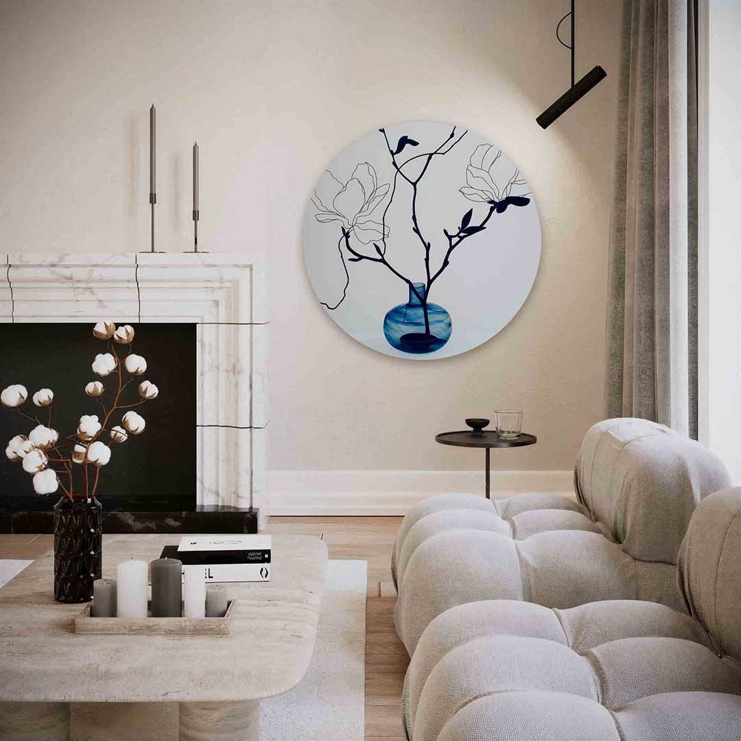 Magnolia takken Muurcirkel