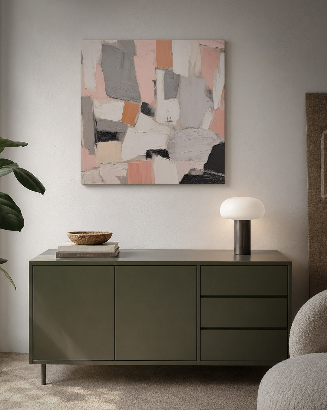 Geometrische kleurencompositie Kunstwerk