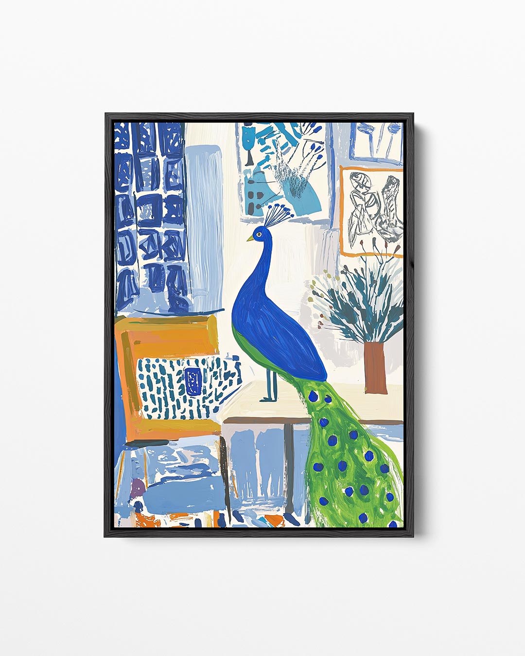 Vrolijke pauw Kunstwerk