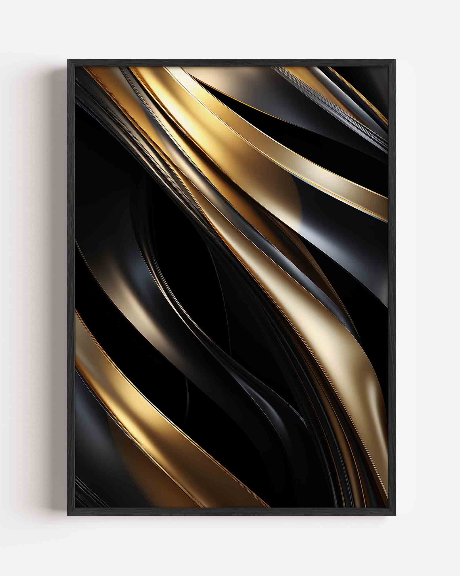 Gouden en zwarte lijnen Poster