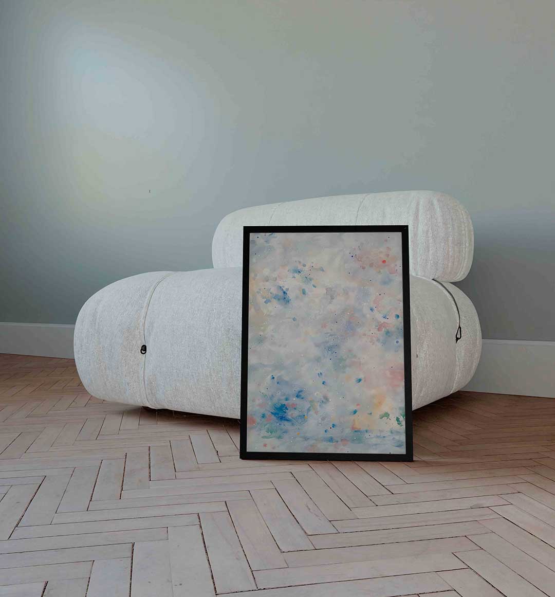 Abstracte vlekken en stippen Poster