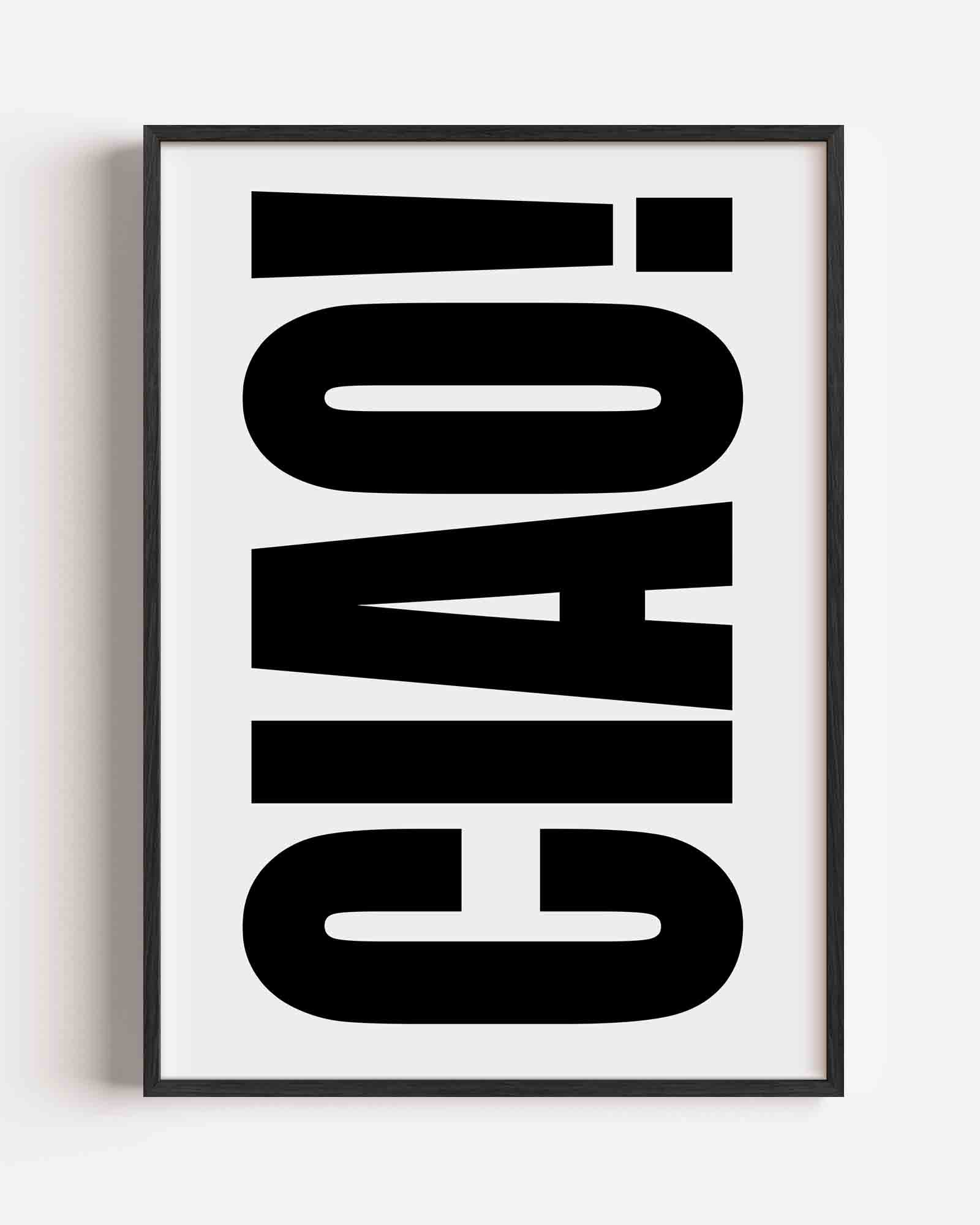 Ciao typografie Poster