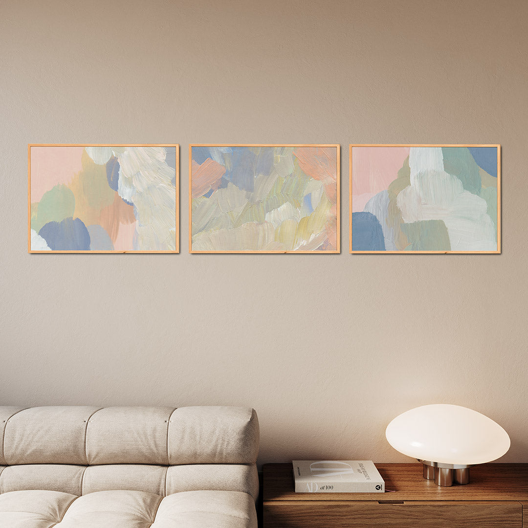 Zachte kleurvlakken Posterset