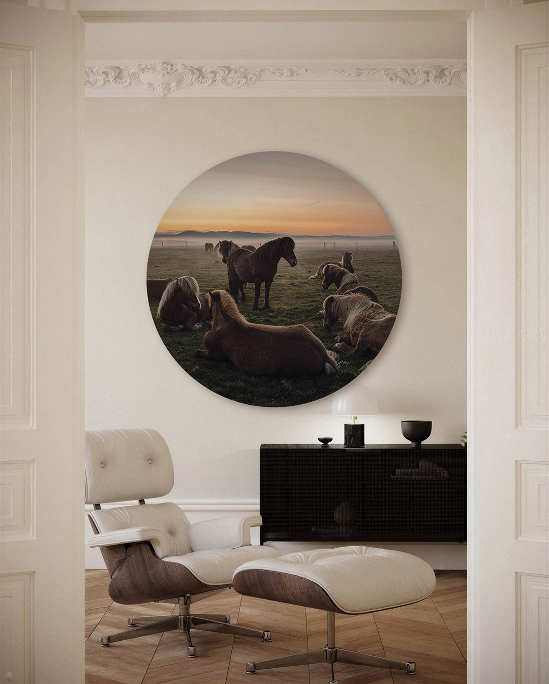 Paarden in landschap Muurcirkel