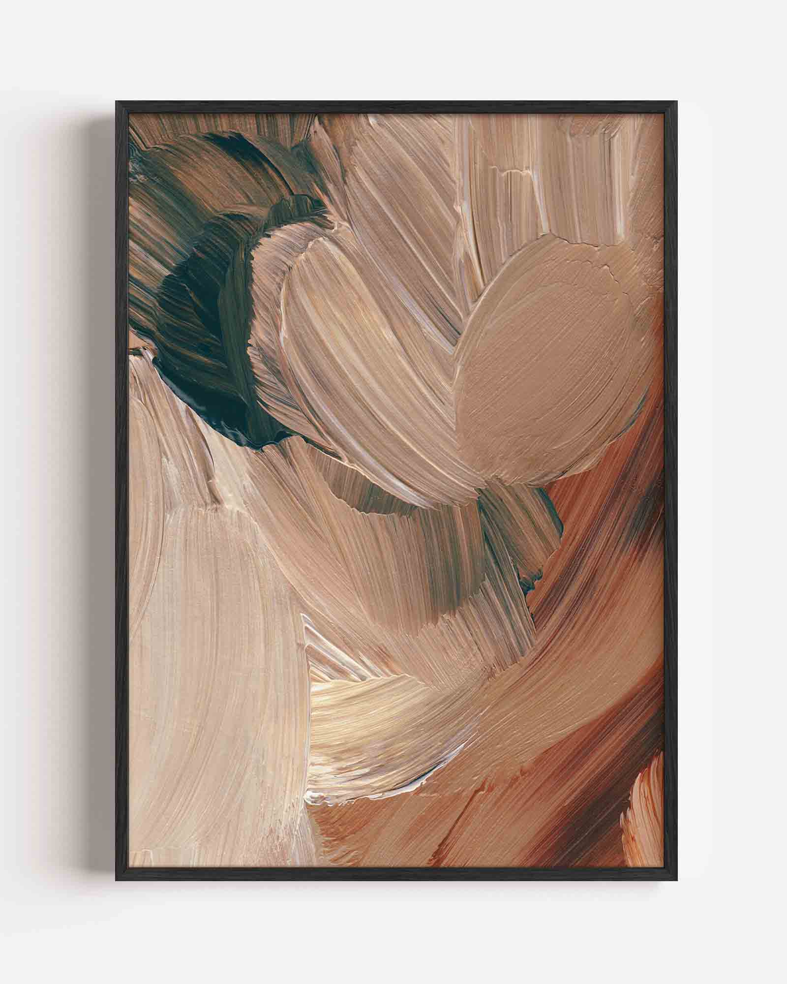 Abstracte penseelstreken Poster