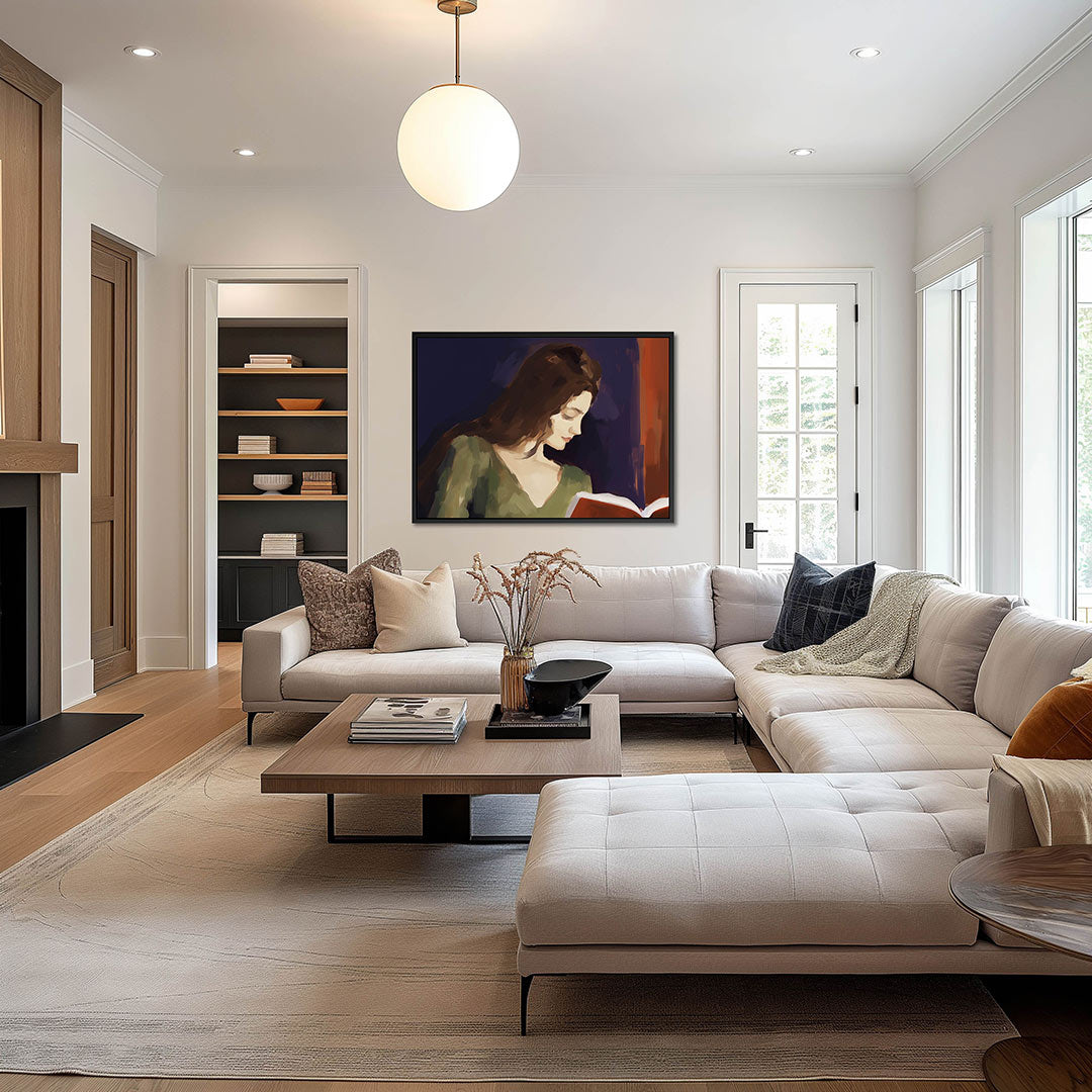 Lezende vrouw Kunstwerk