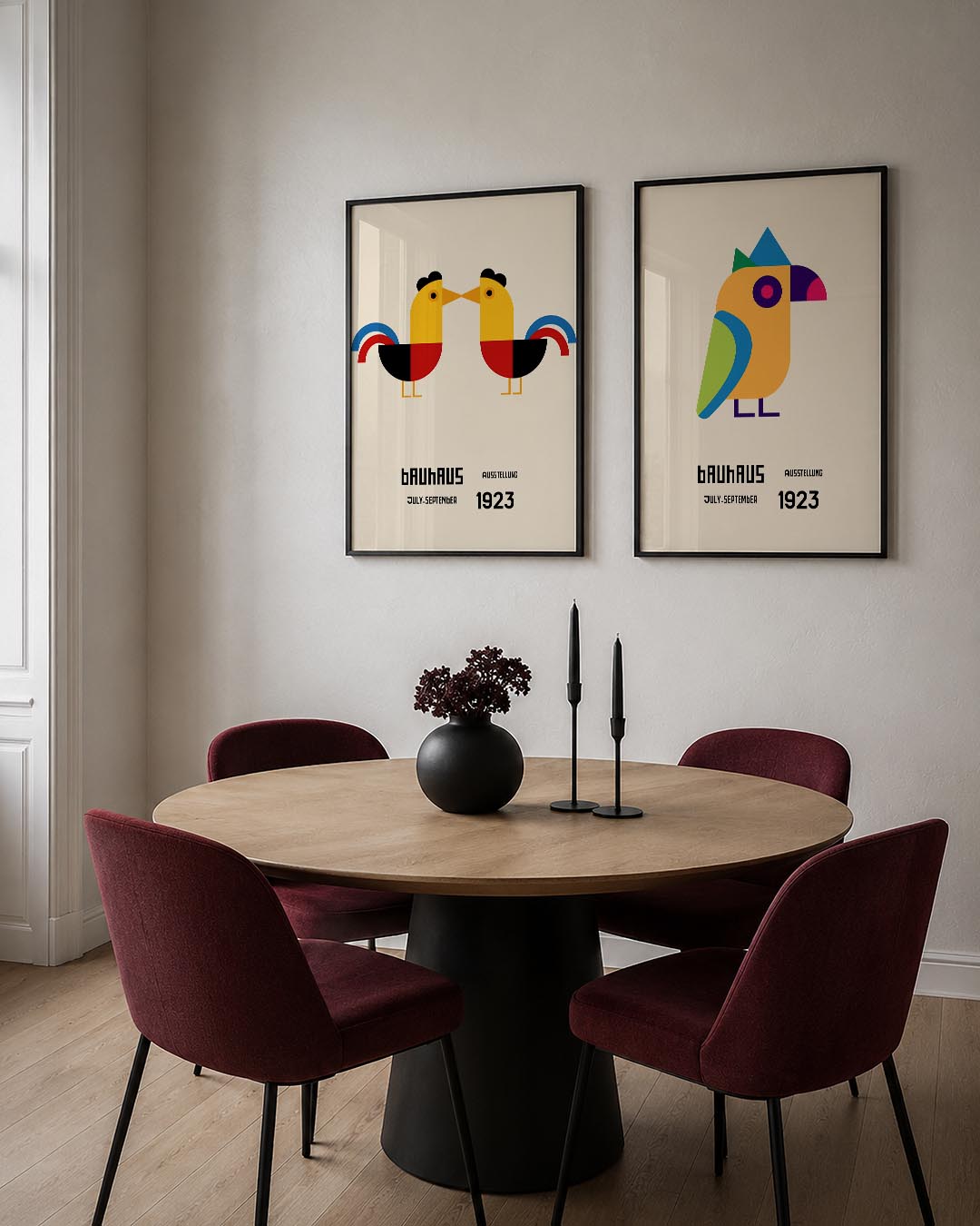 Vogels en vormen Posterset