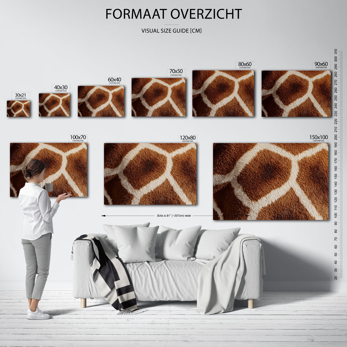 Giraffe patroon Poster